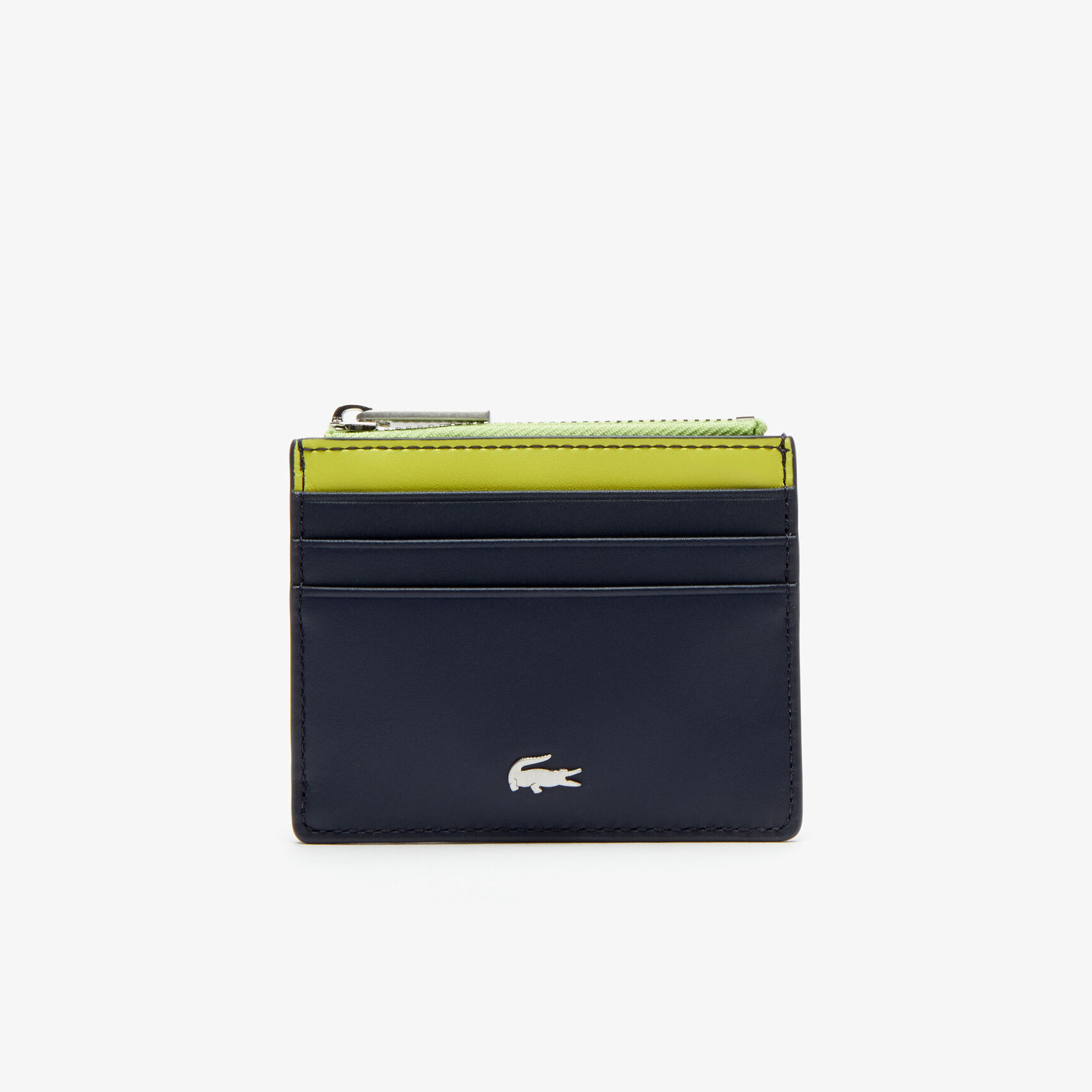 حامل بطاقات بسحاب من الجلد بيكيه من مجموعة Fitzgerald Colourblock للرجال