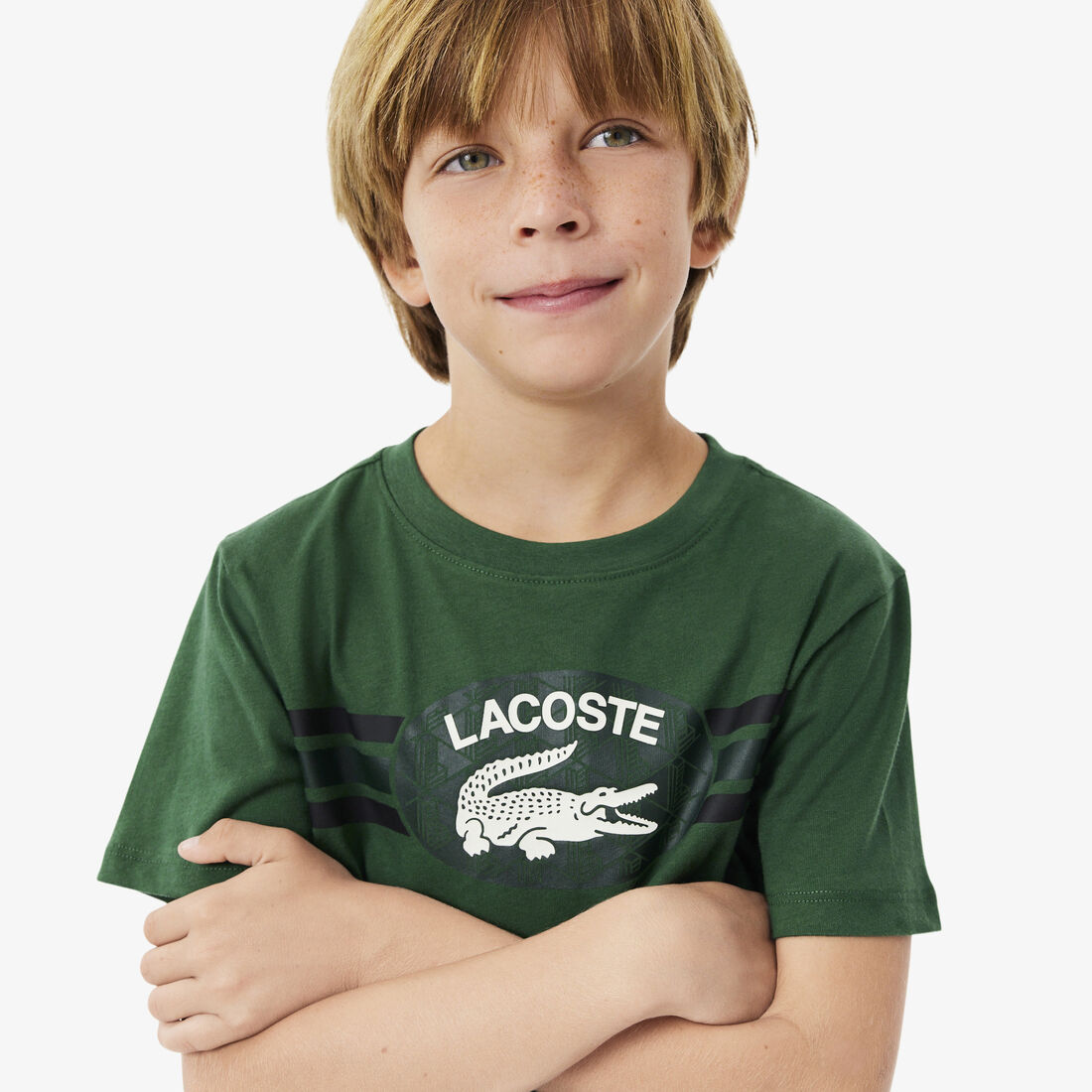 تي شيرت قطني بطبعة مونوغرام تي شيرت قطني بطبعة مونوغرام