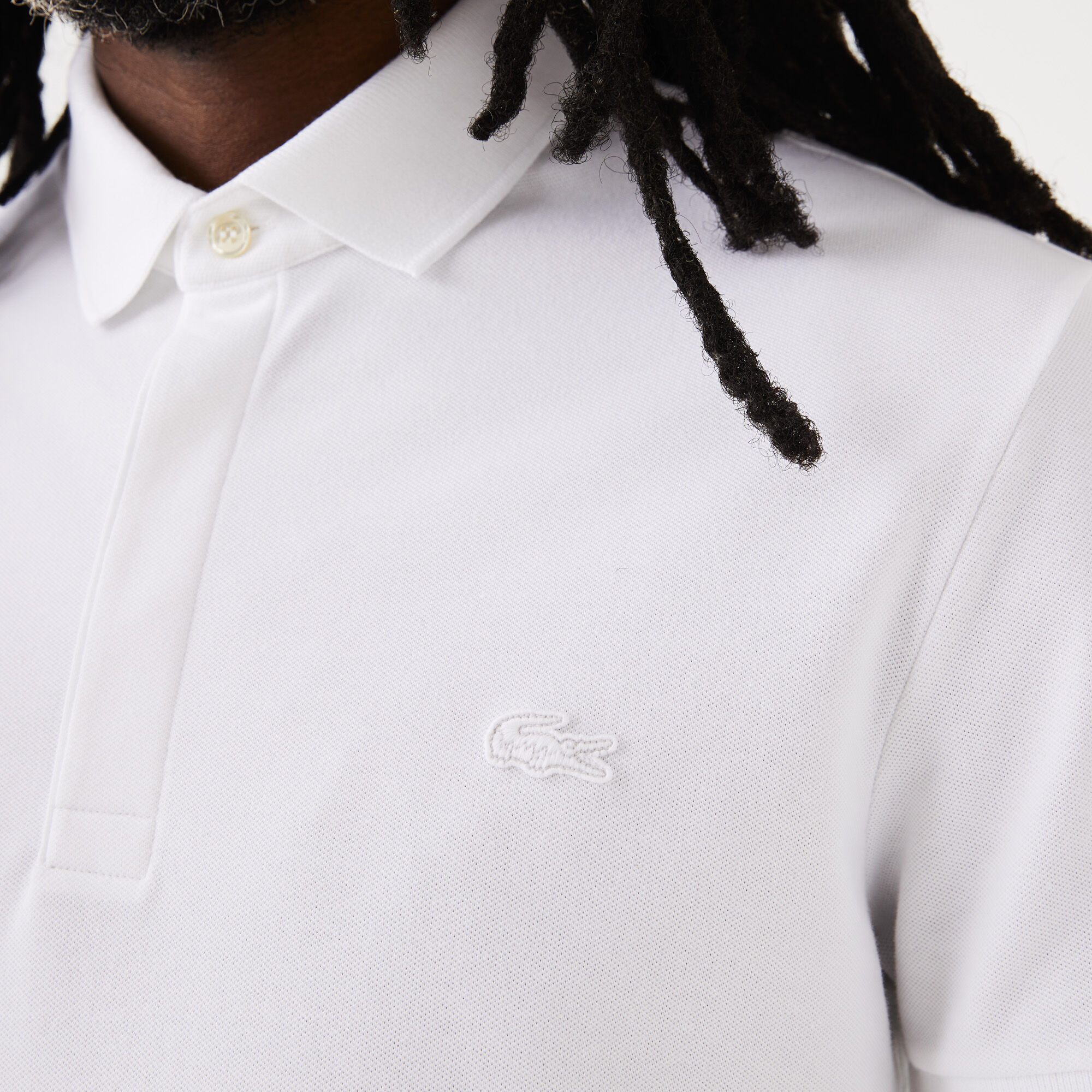 Men's Lacoste Paris Polo Shirt Regular Fit Stretch Cotton Piqué Men's Lacoste Paris Polo Shirt Regular Fit Stretch Cotton Piqué