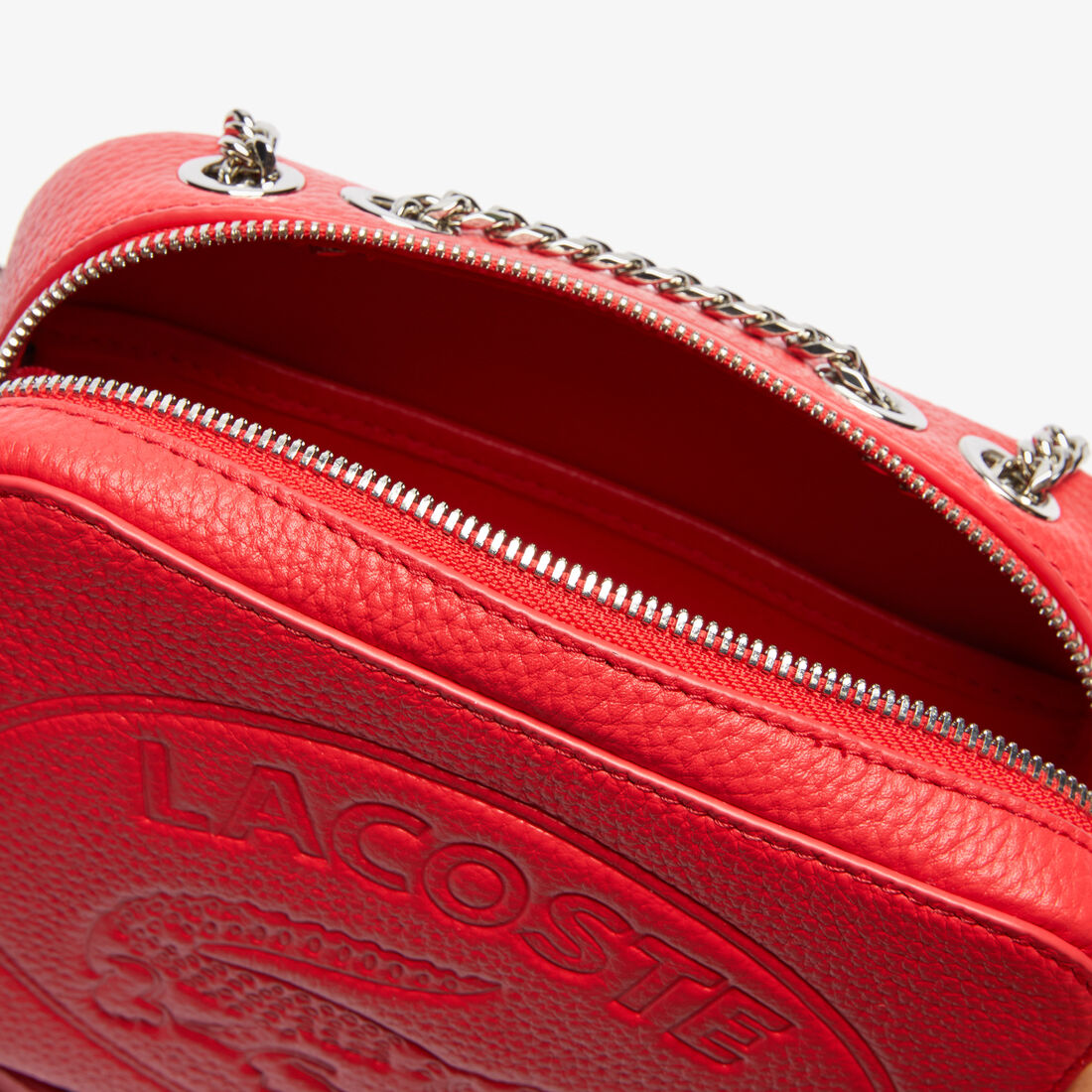 حقيبة كتف بسحاب من الجلد المحبب مجموعة Croco Crew للنساء حقيبة كتف بسحاب من الجلد المحبب مجموعة Croco Crew للنساء