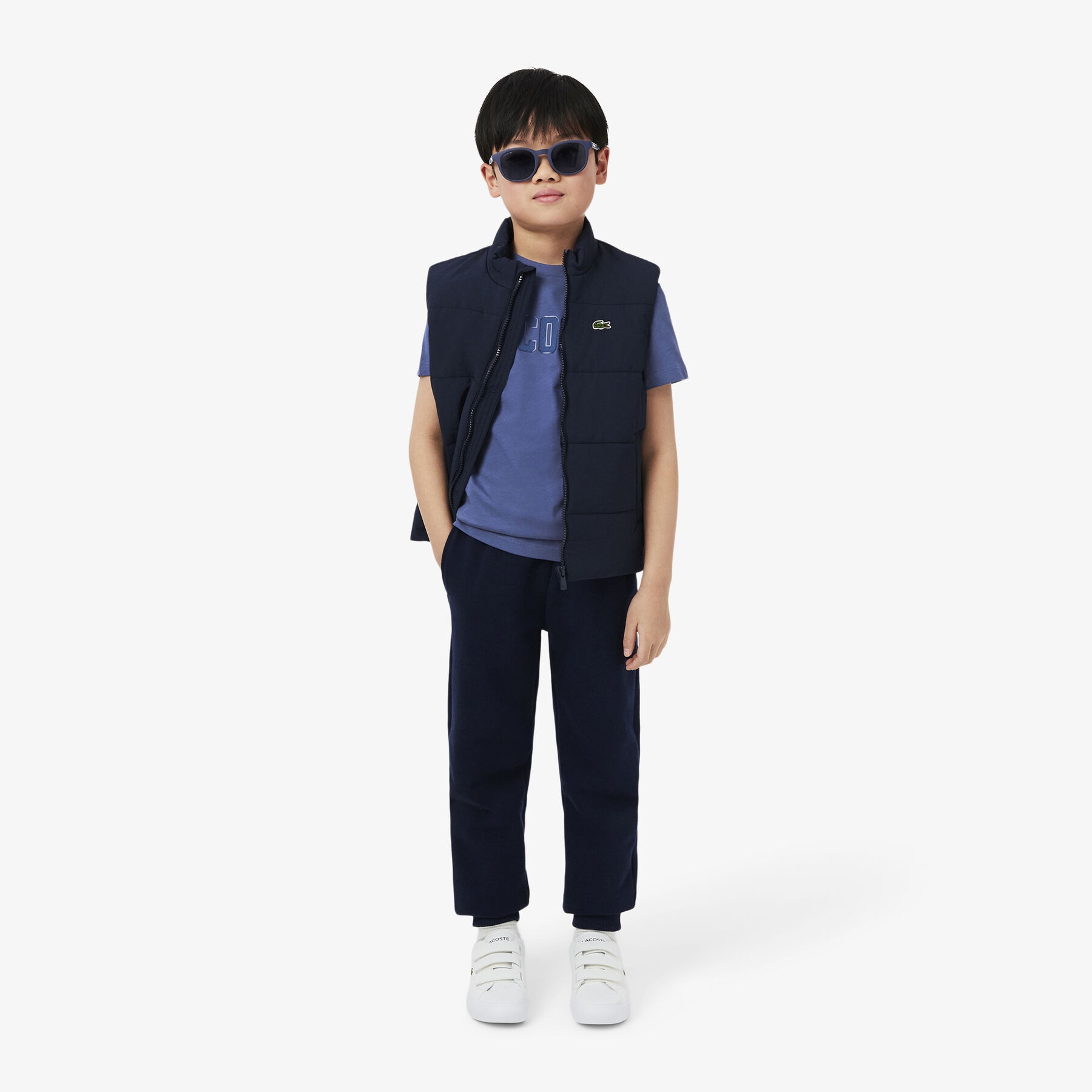 lacoste print cotton t shirt