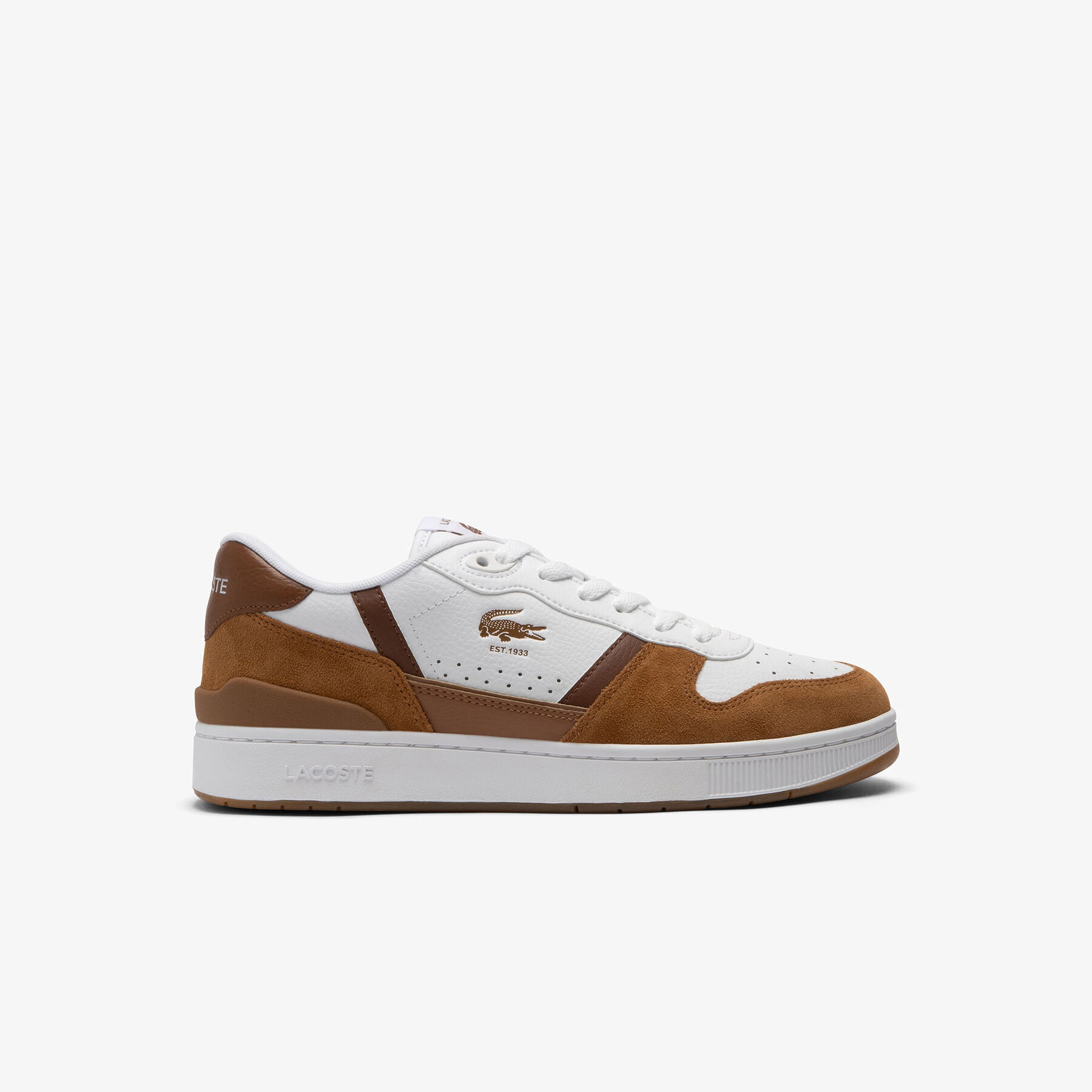 lacoste men s t clip set leather sneakers