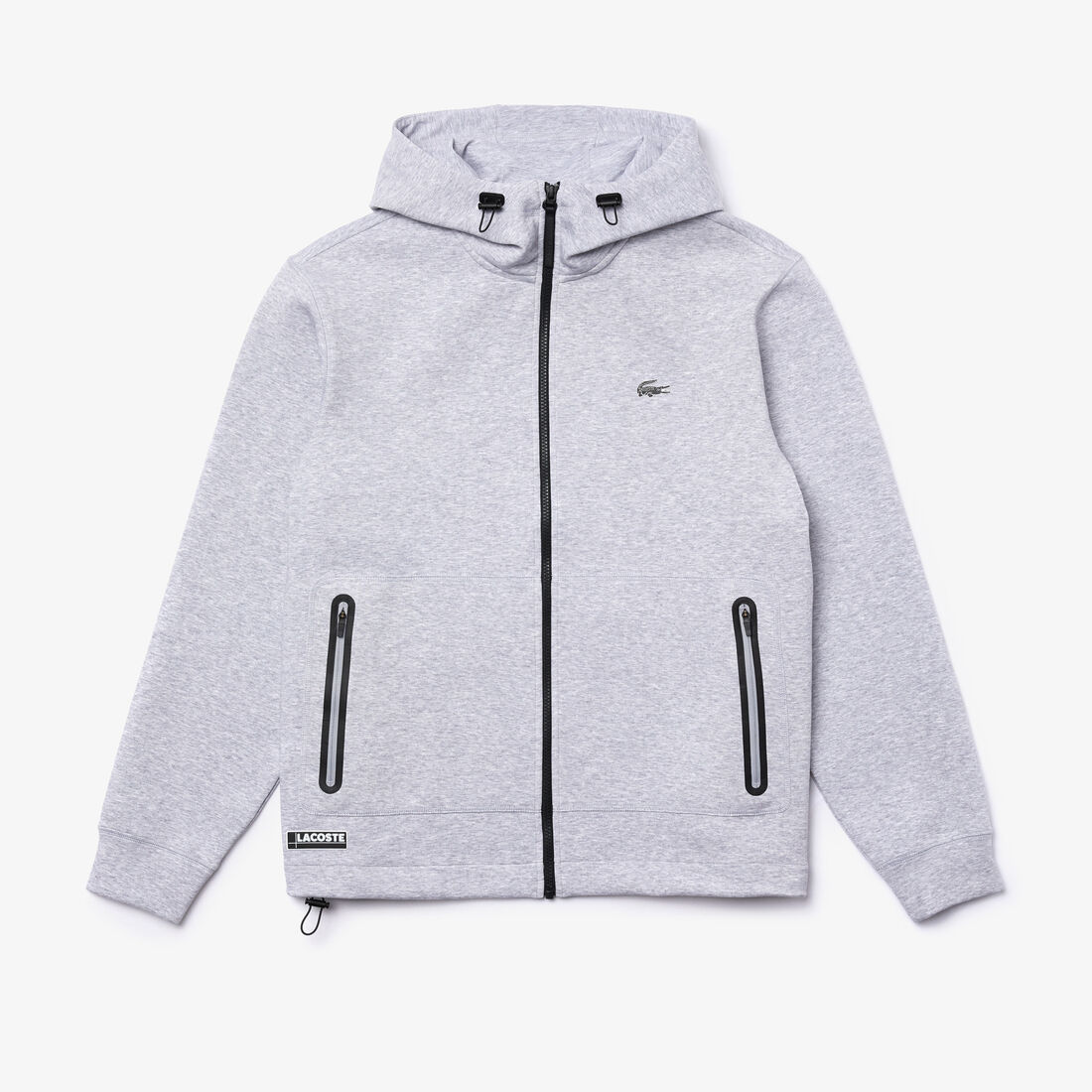 Men's Lacoste Branded Hooded Zippered Jacket With Badge Men's Lacoste Branded Hooded Zippered Jacket With Badge