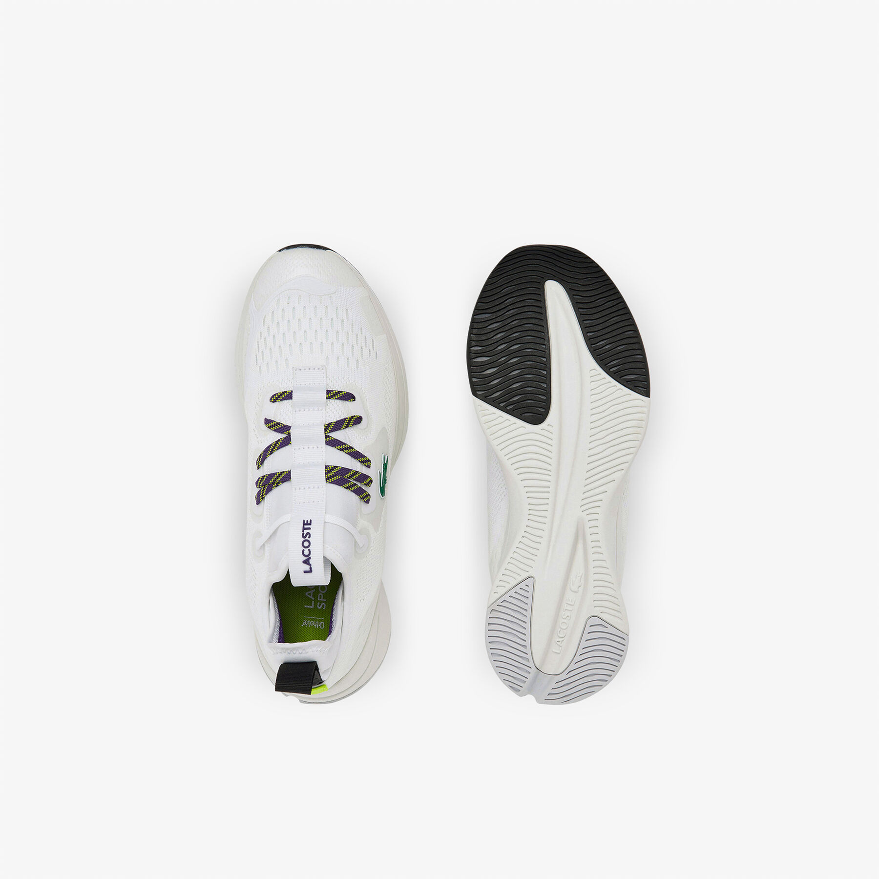 men s lacoste run spin comfort textile trainers