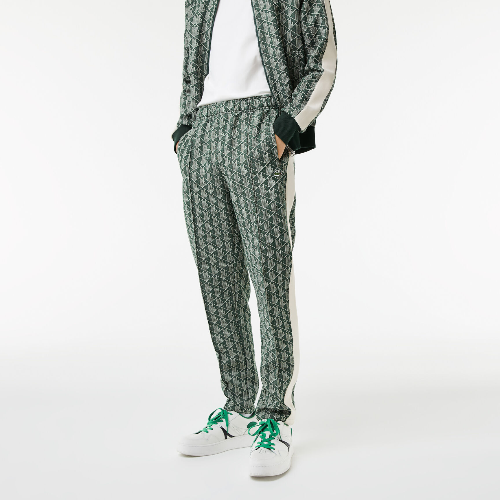 بنطال رياضي لاكوست بنقشة شعار الماركة للرجال