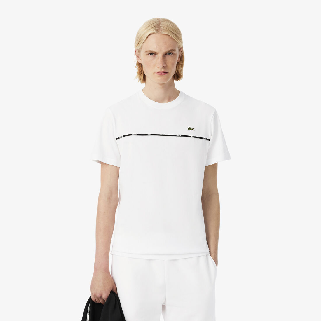 Lacoste Trim Cotton Jersey T-shirt