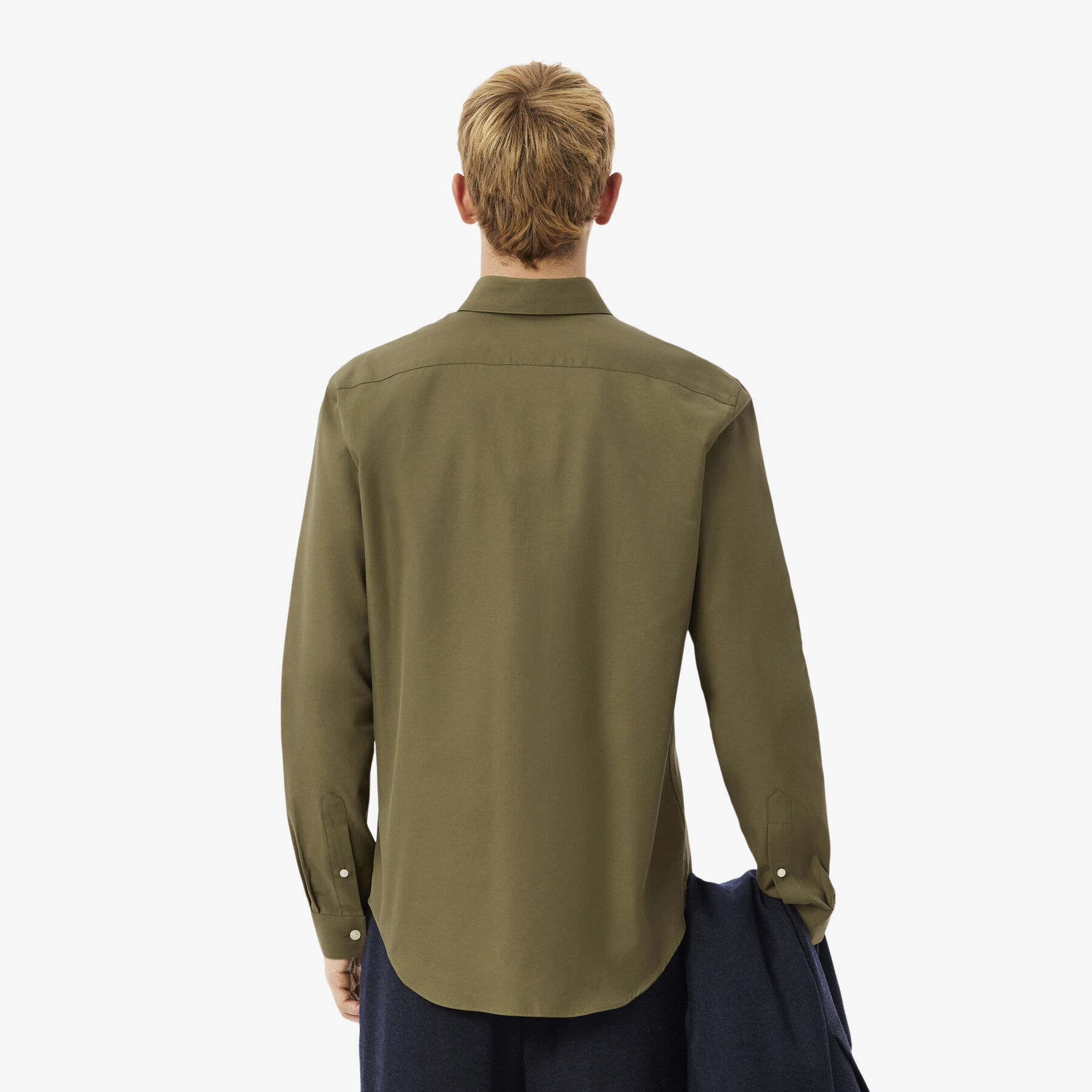 lacoste regular fit cotton poplin shirt