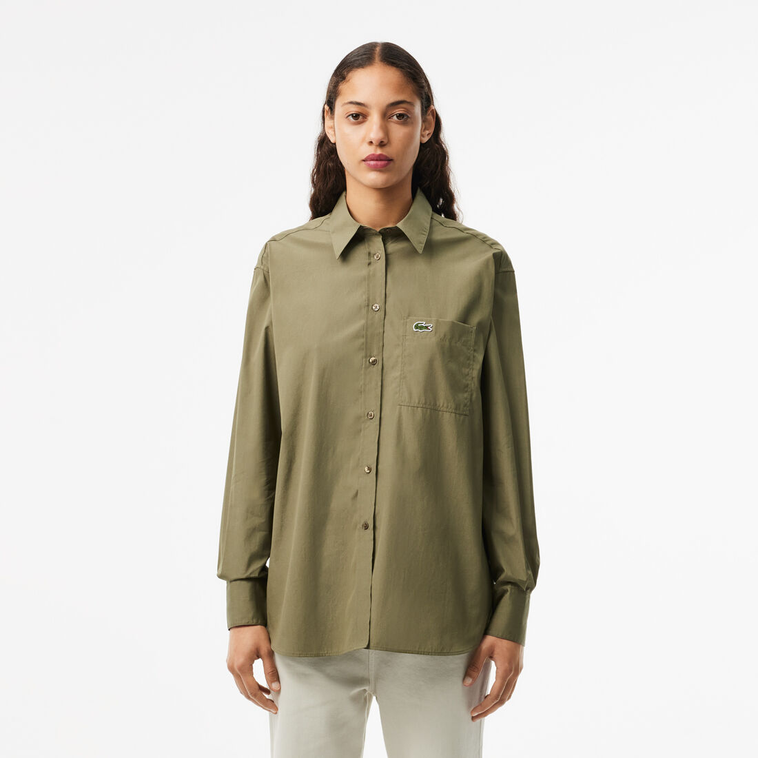Oversized Fit Cotton Poplin Shirt