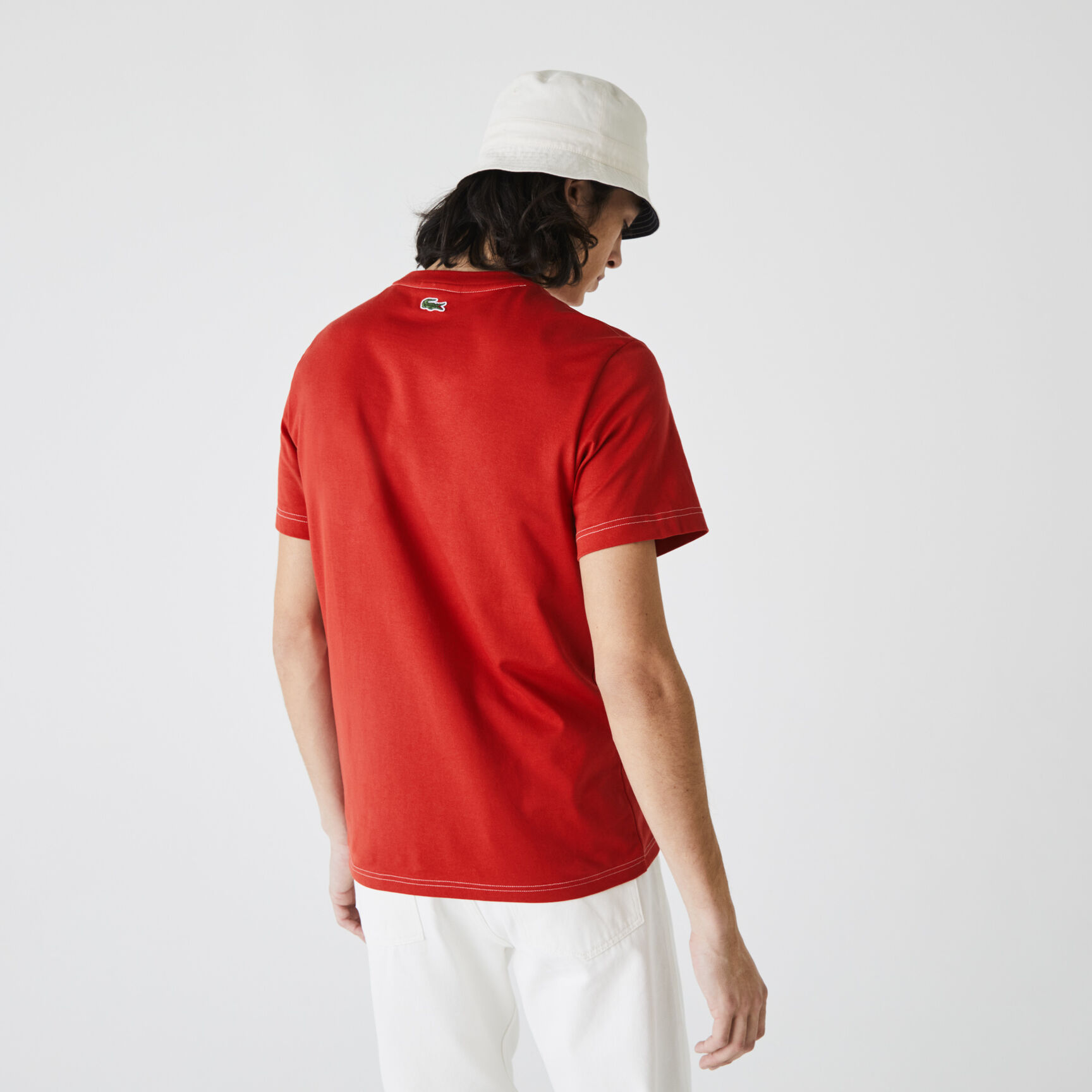 Men’s Crew Neck Lacoste 27 Print Cotton T-shirt Men’s Crew Neck Lacoste 27 Print Cotton T-shirt