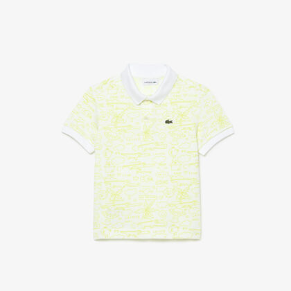 Kids' Lacoste Graphic Organic Cotton Petit Piqué Polo Shirt
