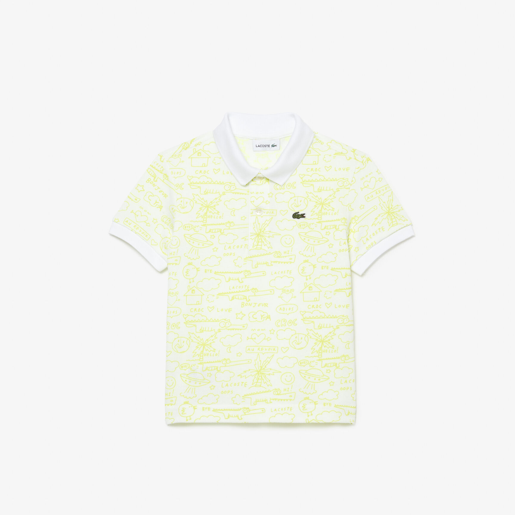 Kids' Lacoste Graphic Organic Cotton Petit Piqué Polo Shirt Kids' Lacoste Graphic Organic Cotton Petit Piqué Polo Shirt