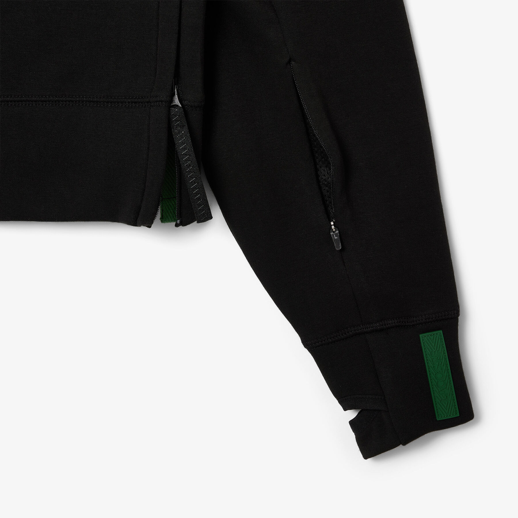 lacoste short cut cotton hoodie