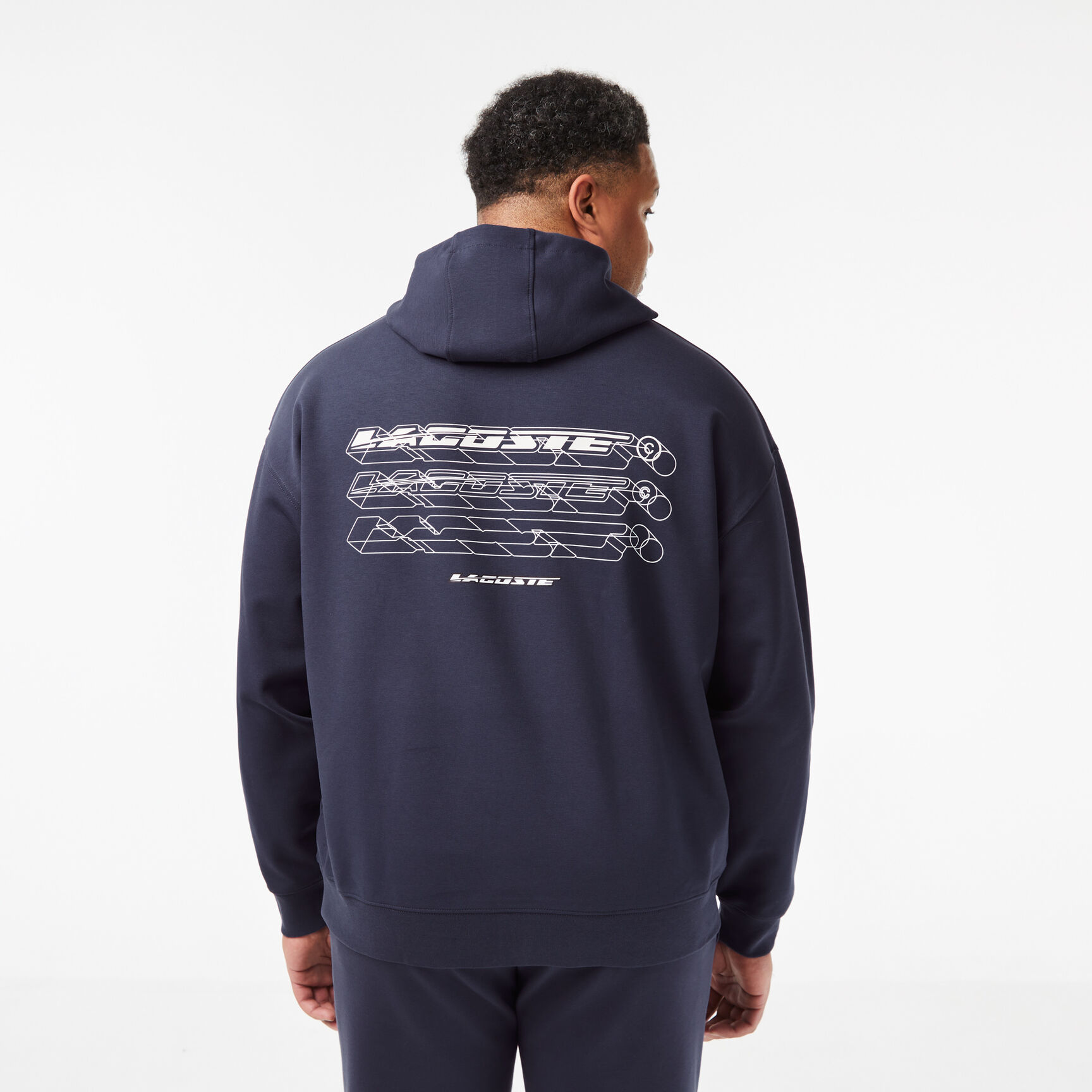 هودي بقصة فضفاضة ونسيج بطبقتين للرجال