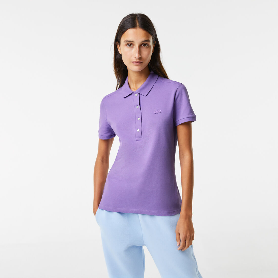 Women's Lacoste Slim fit Stretch Cotton Pique Polo Shirt