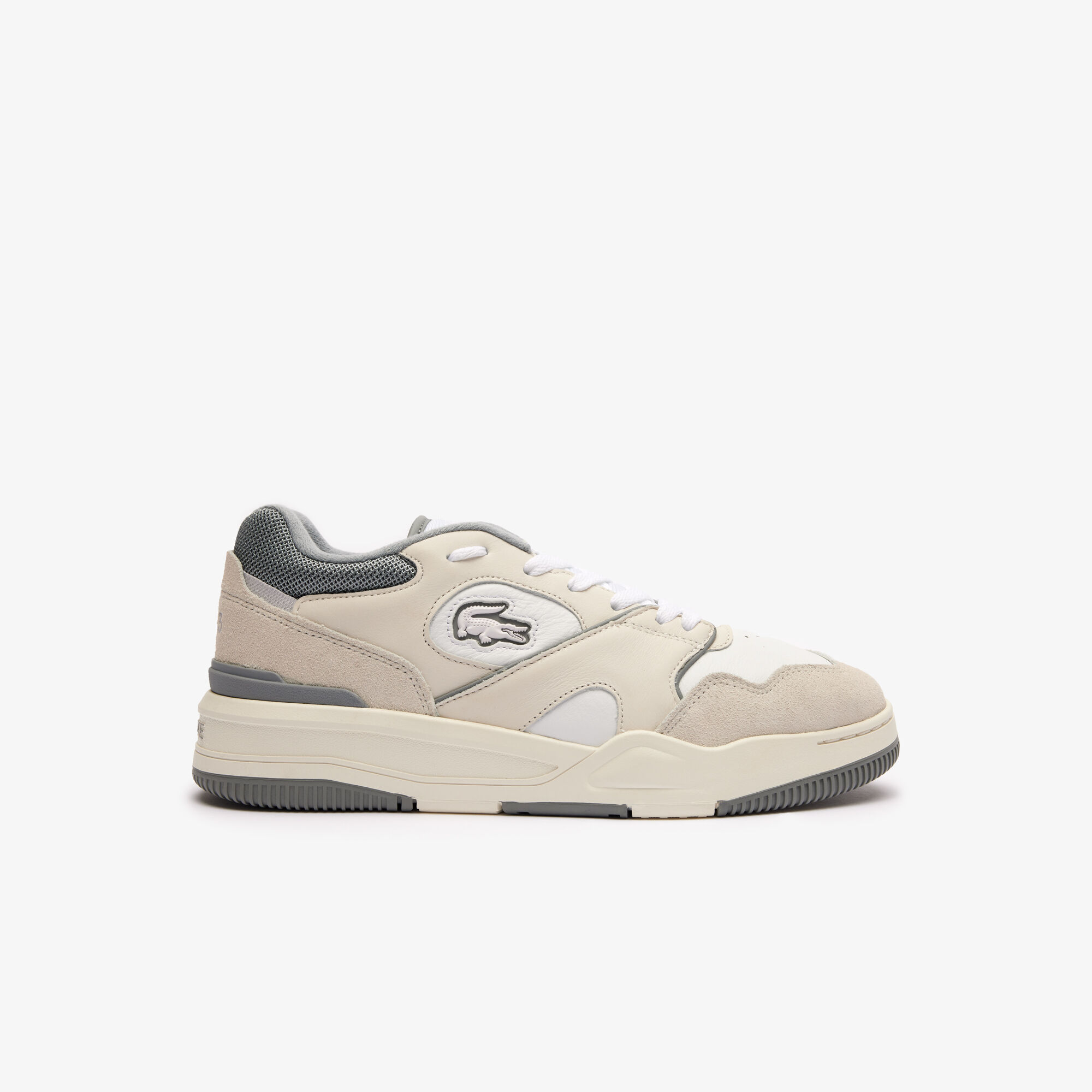Buy Men s Lineshot Leather Logo Trainers Lacoste EG