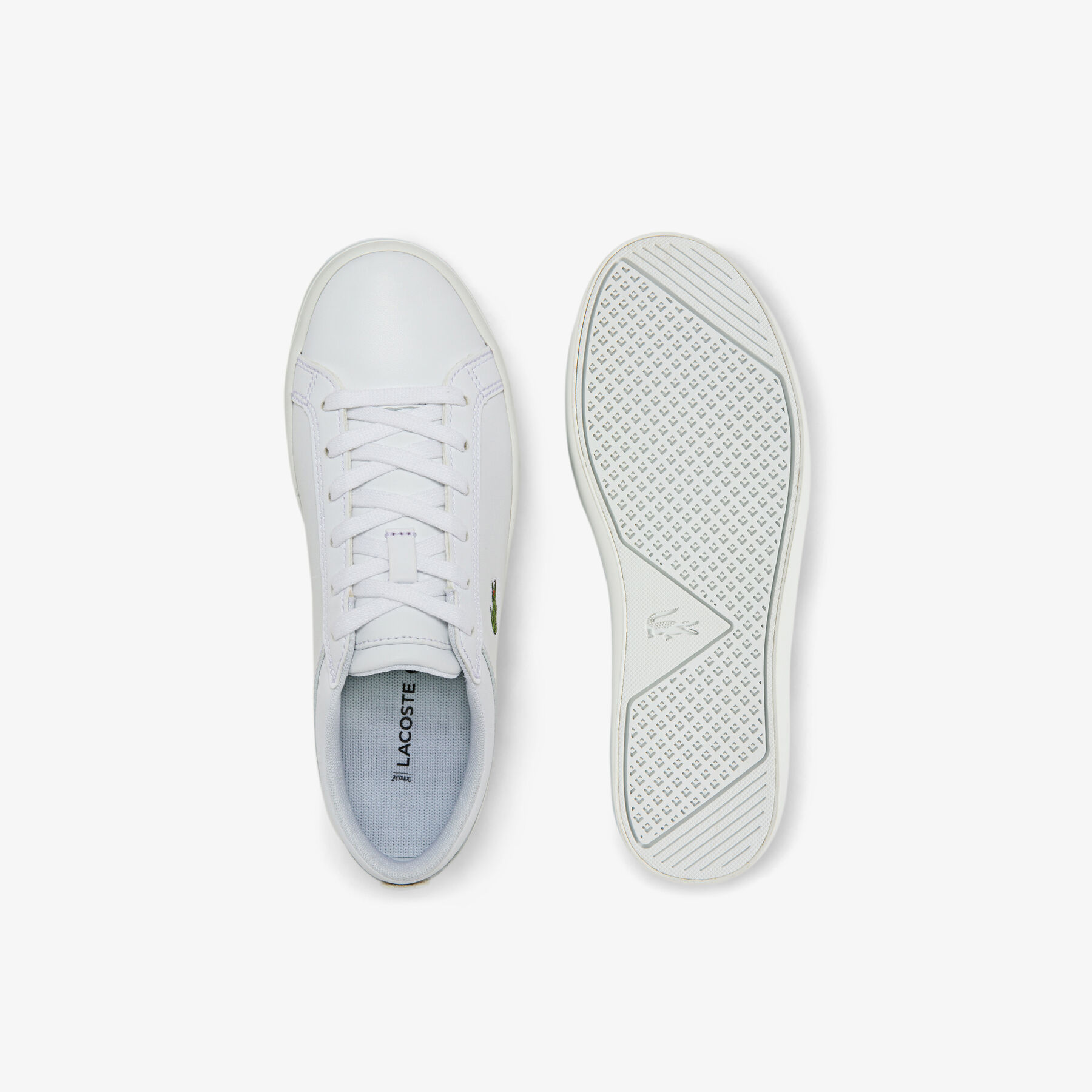 Women's Straightset Leather Trainers lacoste women s straightset leather trainers