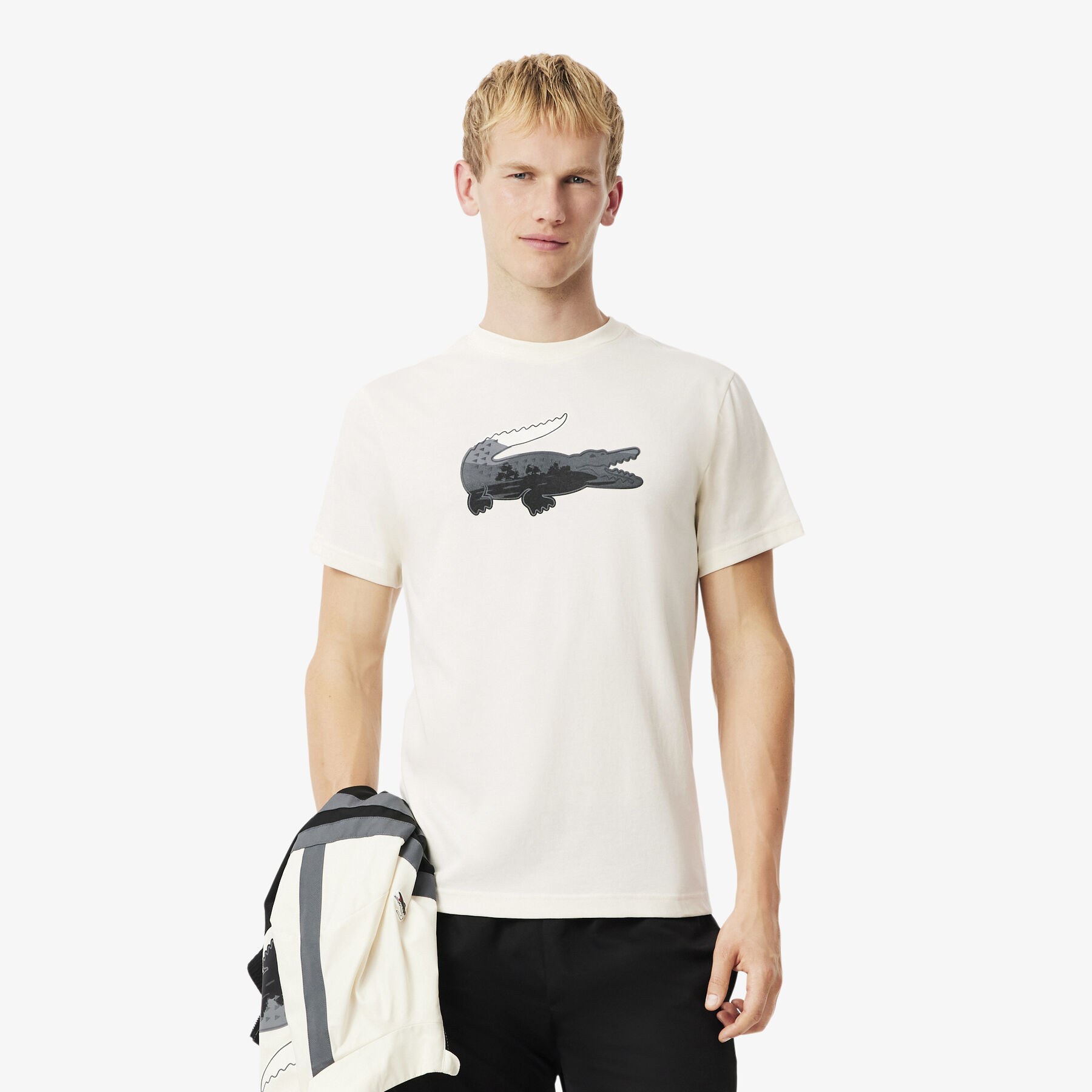 lacoste sport ultra dry landscape crocodile t shirt