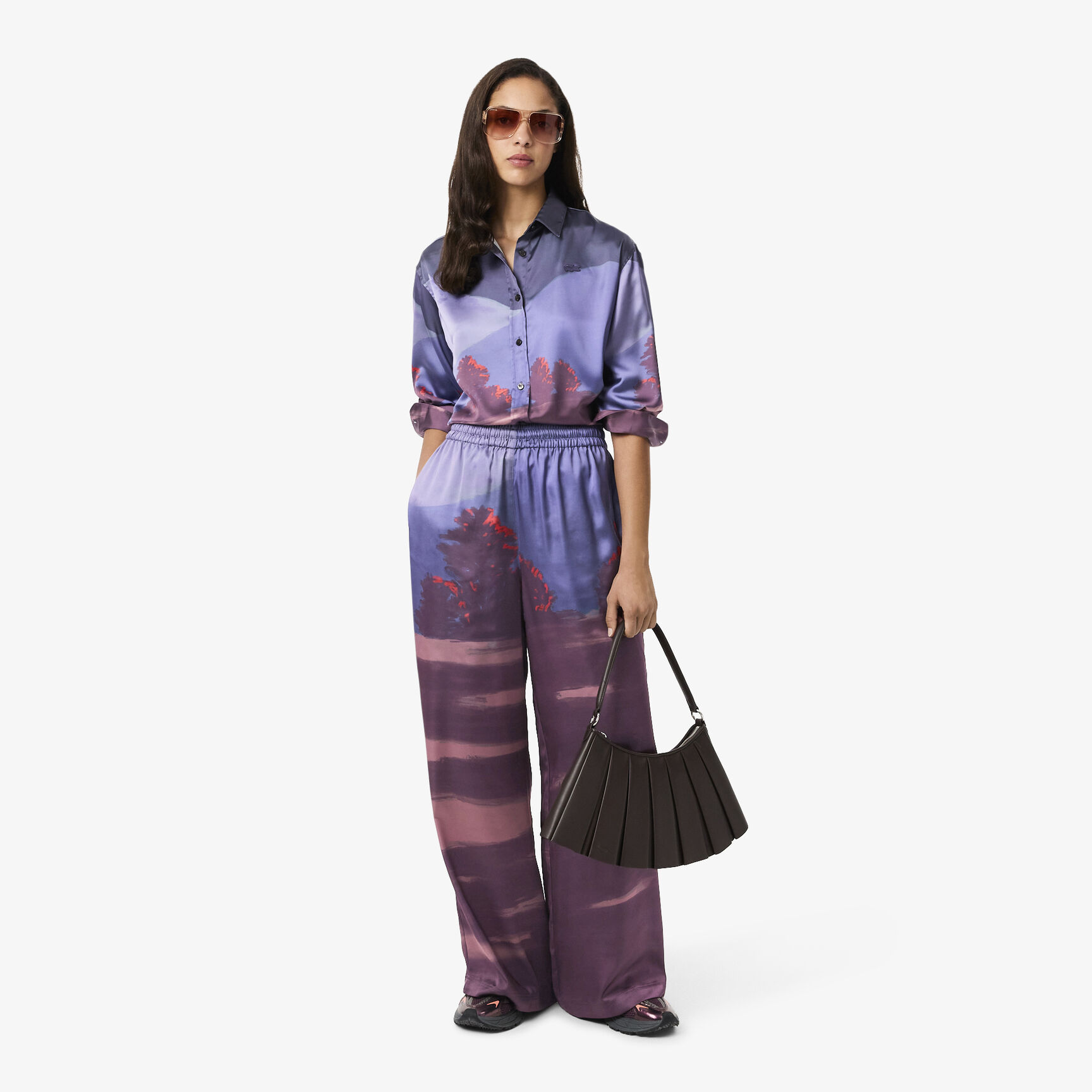 Oversized Landscape Print Pants