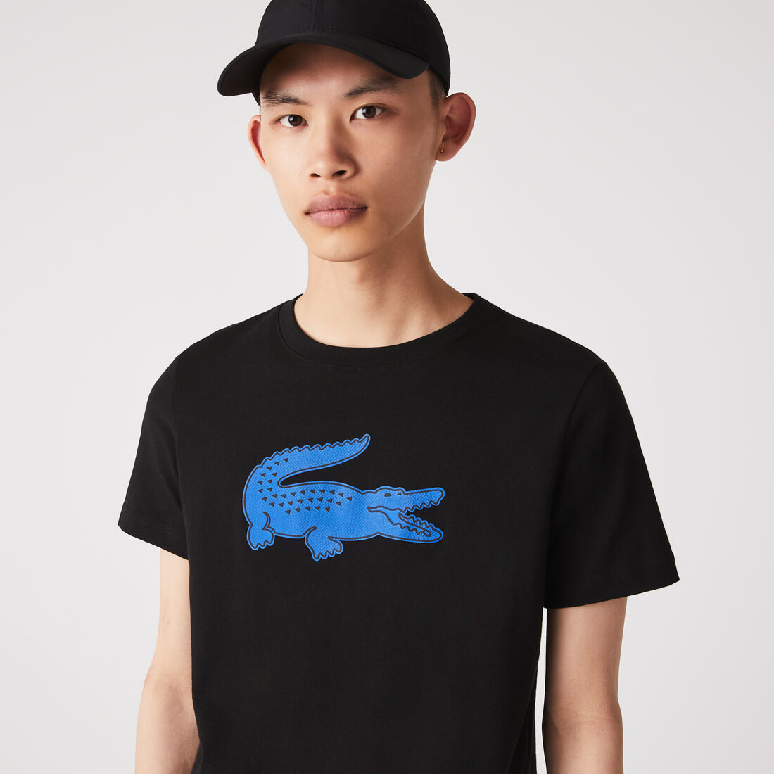 Men's Lacoste SPORT 3D Print Crocodile Breathable Jersey T-shirt