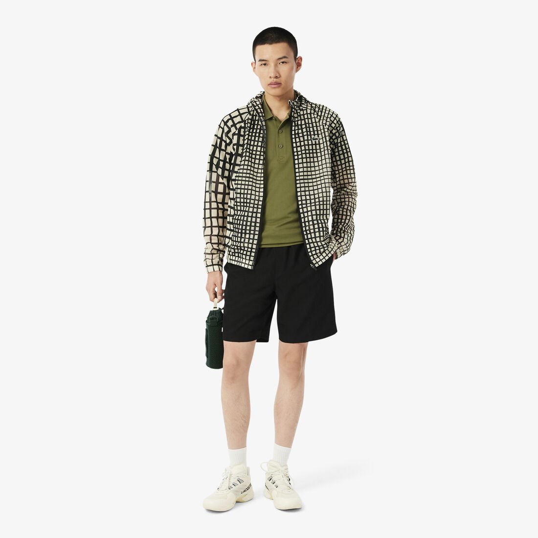 Men's Lacoste SPORT tennis shorts in solid diamond weave taffeta Men's Lacoste SPORT tennis shorts in solid diamond weave taffeta