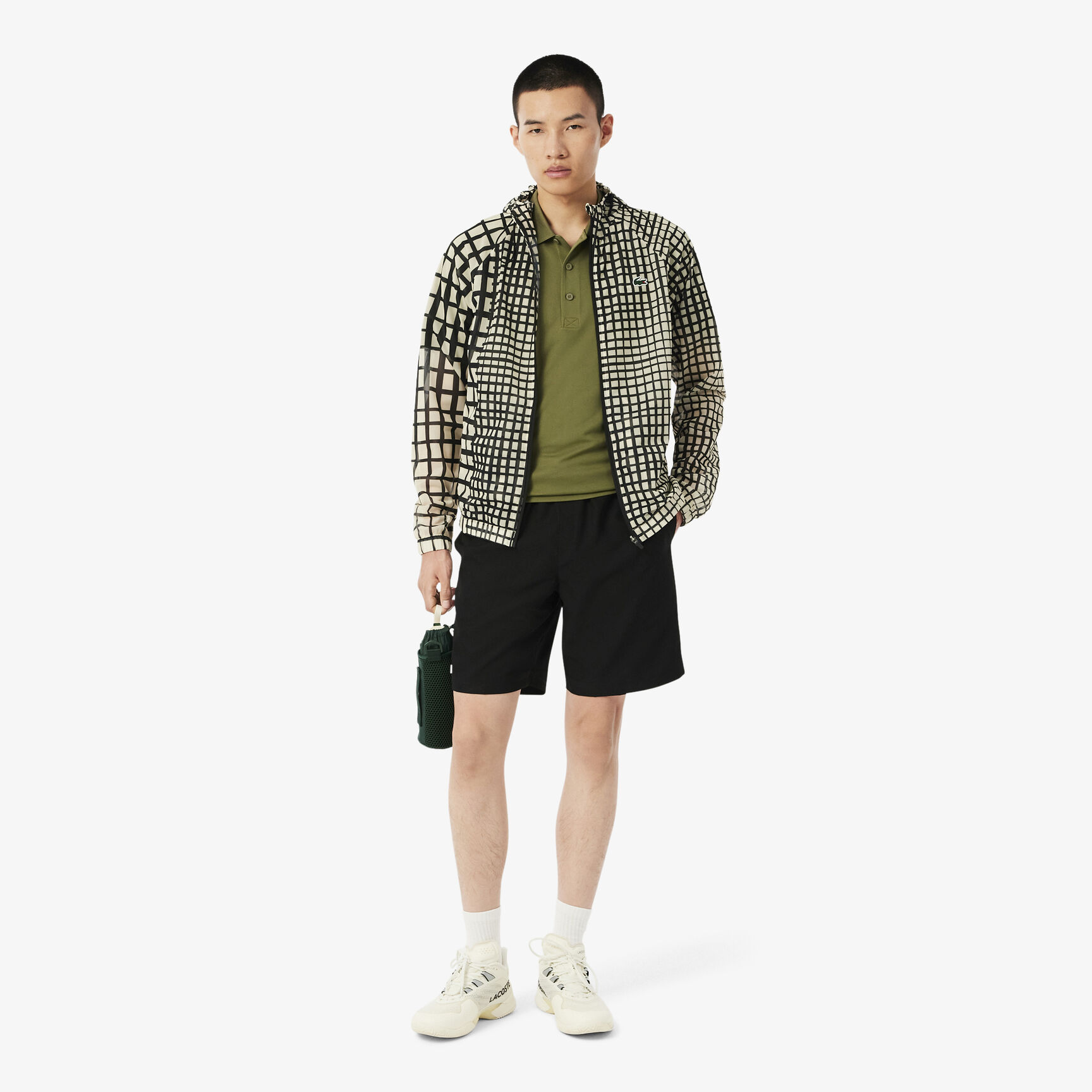 Men's Lacoste SPORT tennis shorts in solid diamond weave taffeta Men's Lacoste SPORT tennis shorts in solid diamond weave taffeta