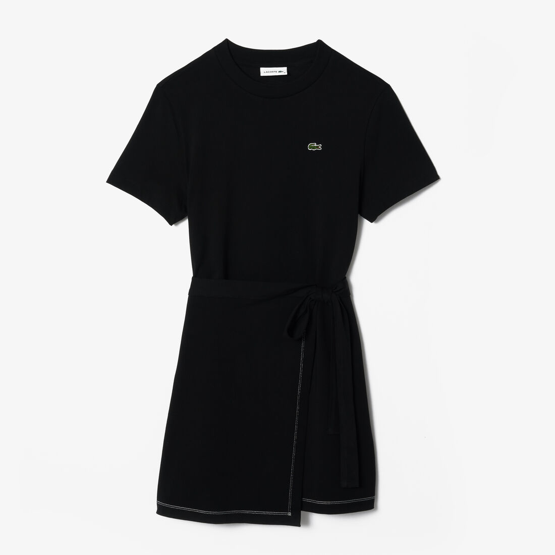 Short Sleeved Contrast Trim Oversized Jersey Dress
