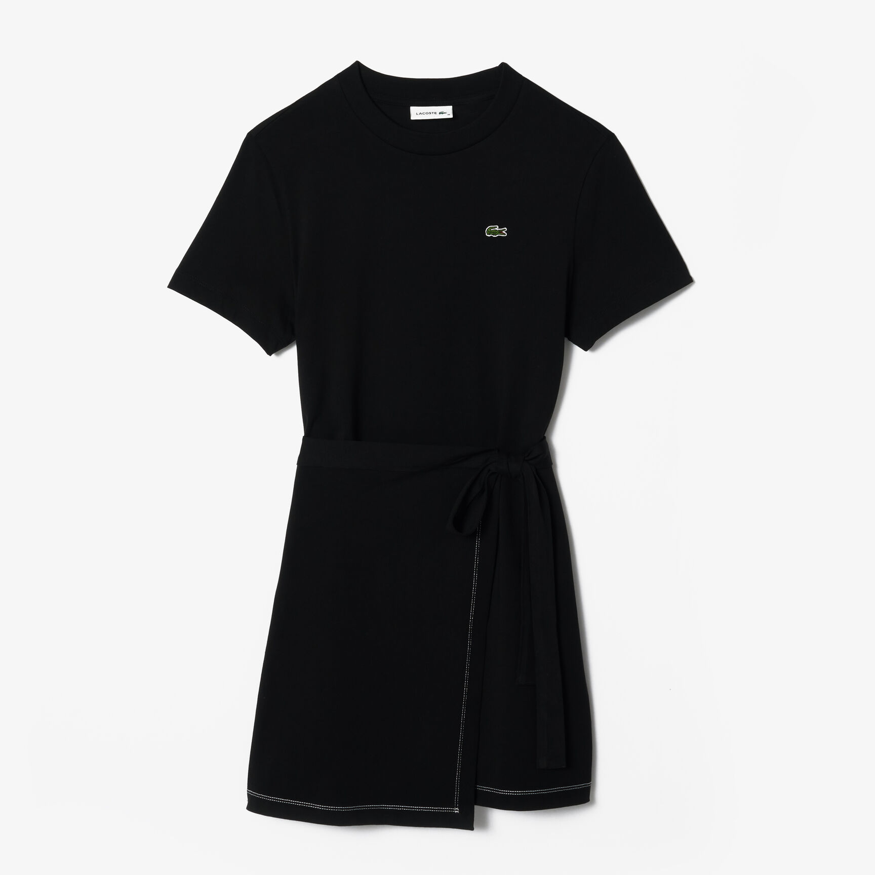 Short Sleeved Contrast Trim Oversized Jersey Dress