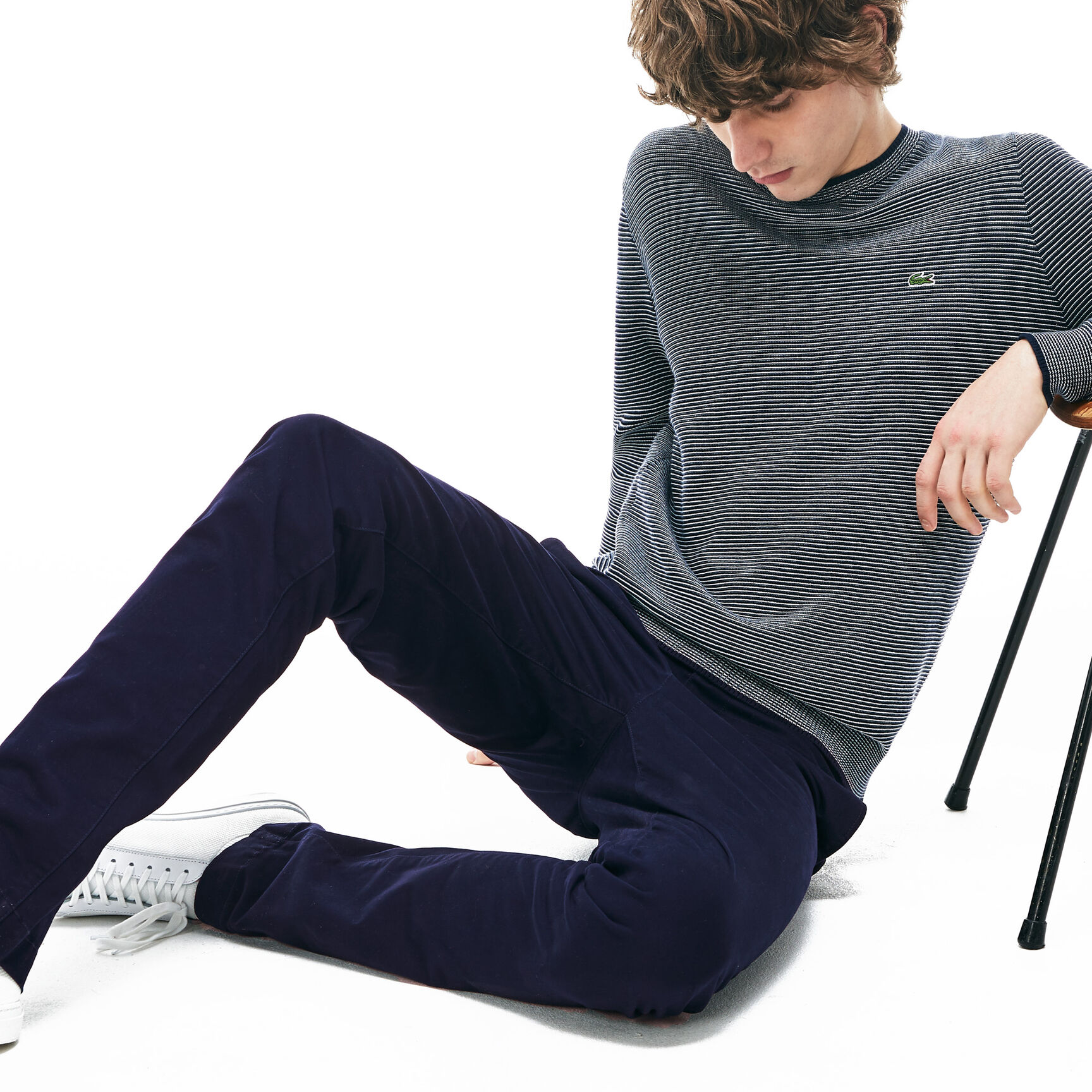 بنطال التشينو من الجبردين المرن بقصة ضيقة للرجال بنطال التشينو من الجبردين المرن بقصة ضيقة للرجال