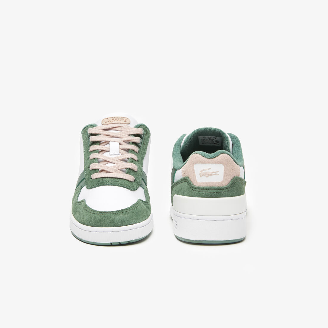 Women's Lacoste T-Clip Leather Colour Contrast Trainers Women's Lacoste T-Clip Leather Colour Contrast Trainers