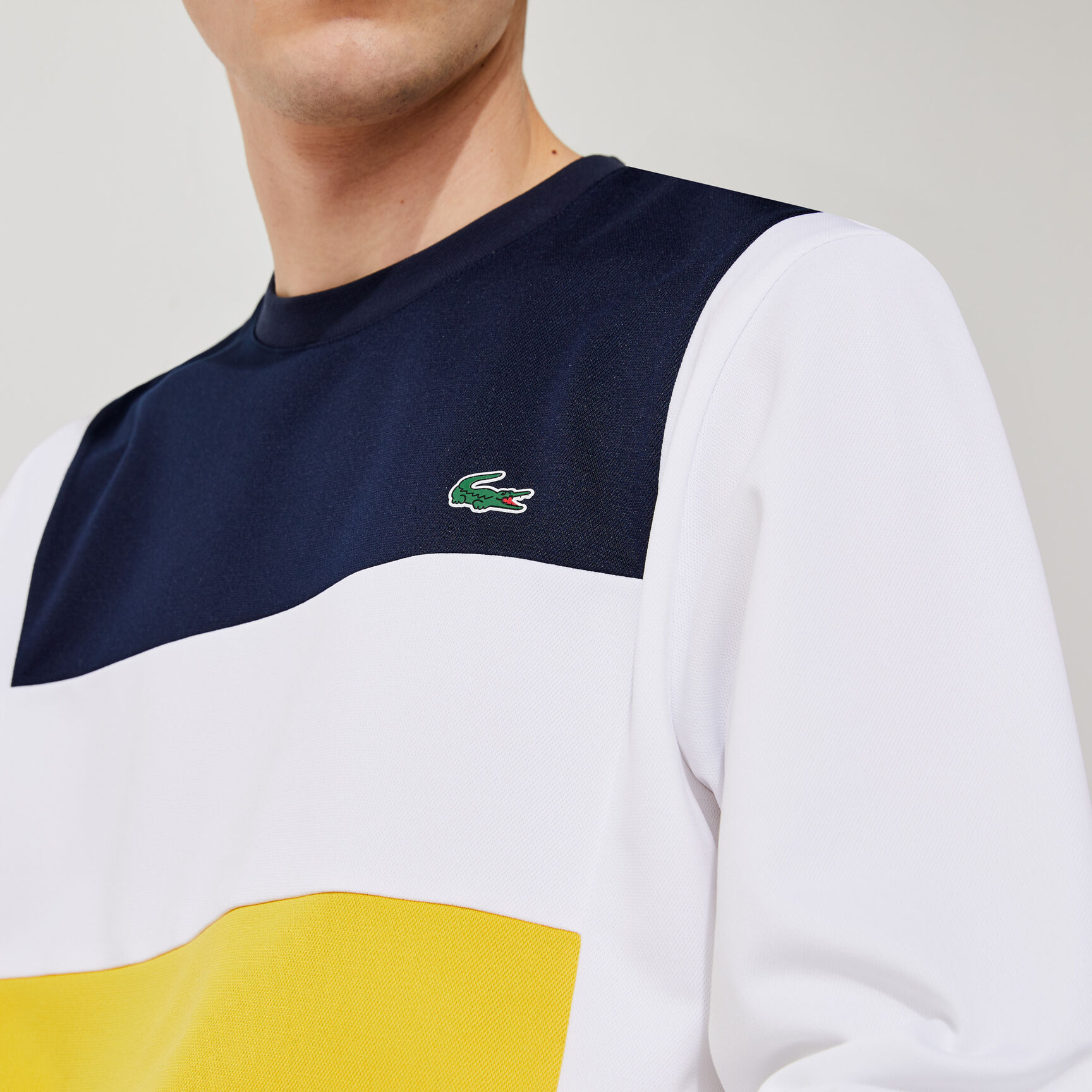 Men&rsquo;s Lacoste SPORT Resistant Colorblock Piqu&eacute; Sweatshirt