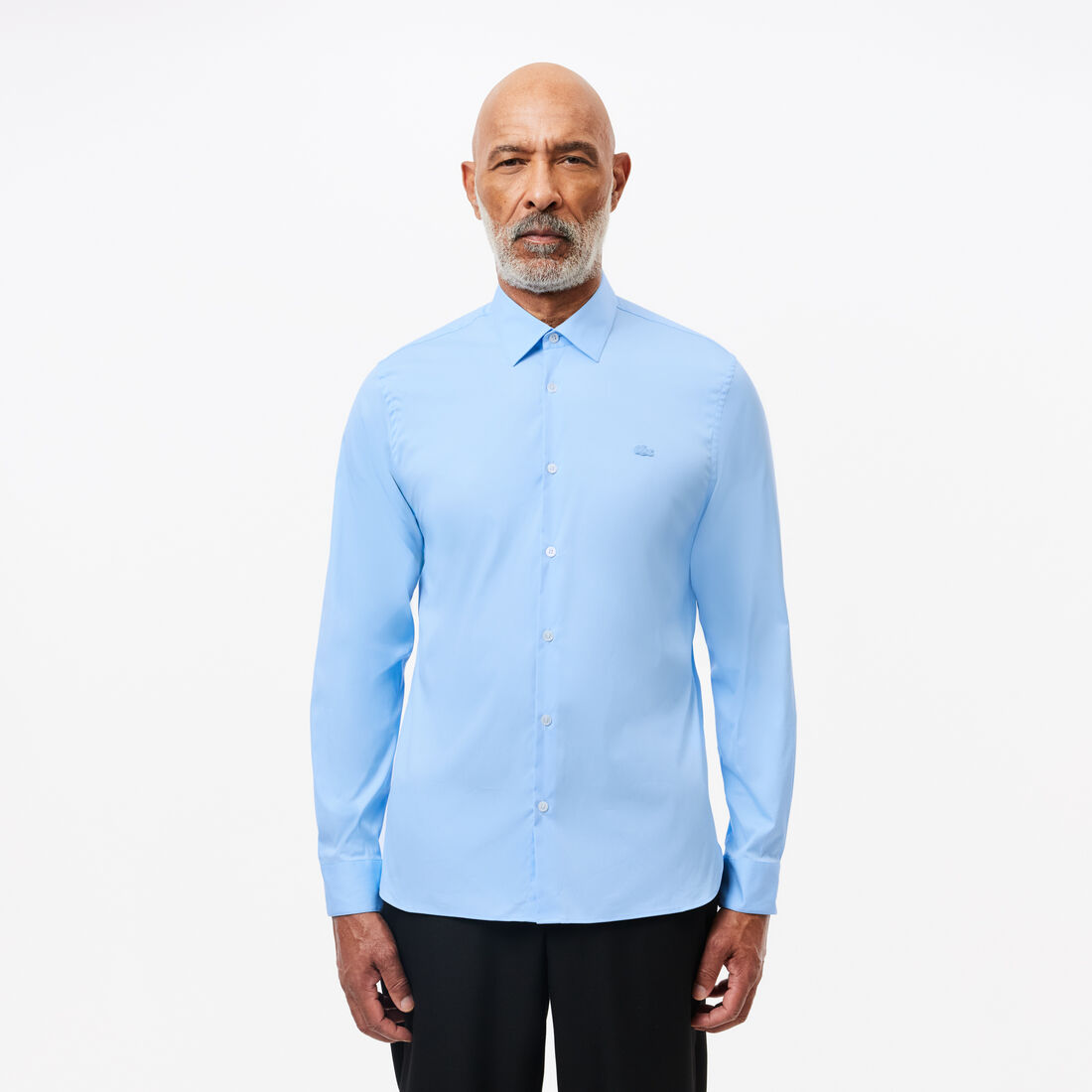 Men's Lacoste Slim Fit French Collar Cotton Poplin Shirt
