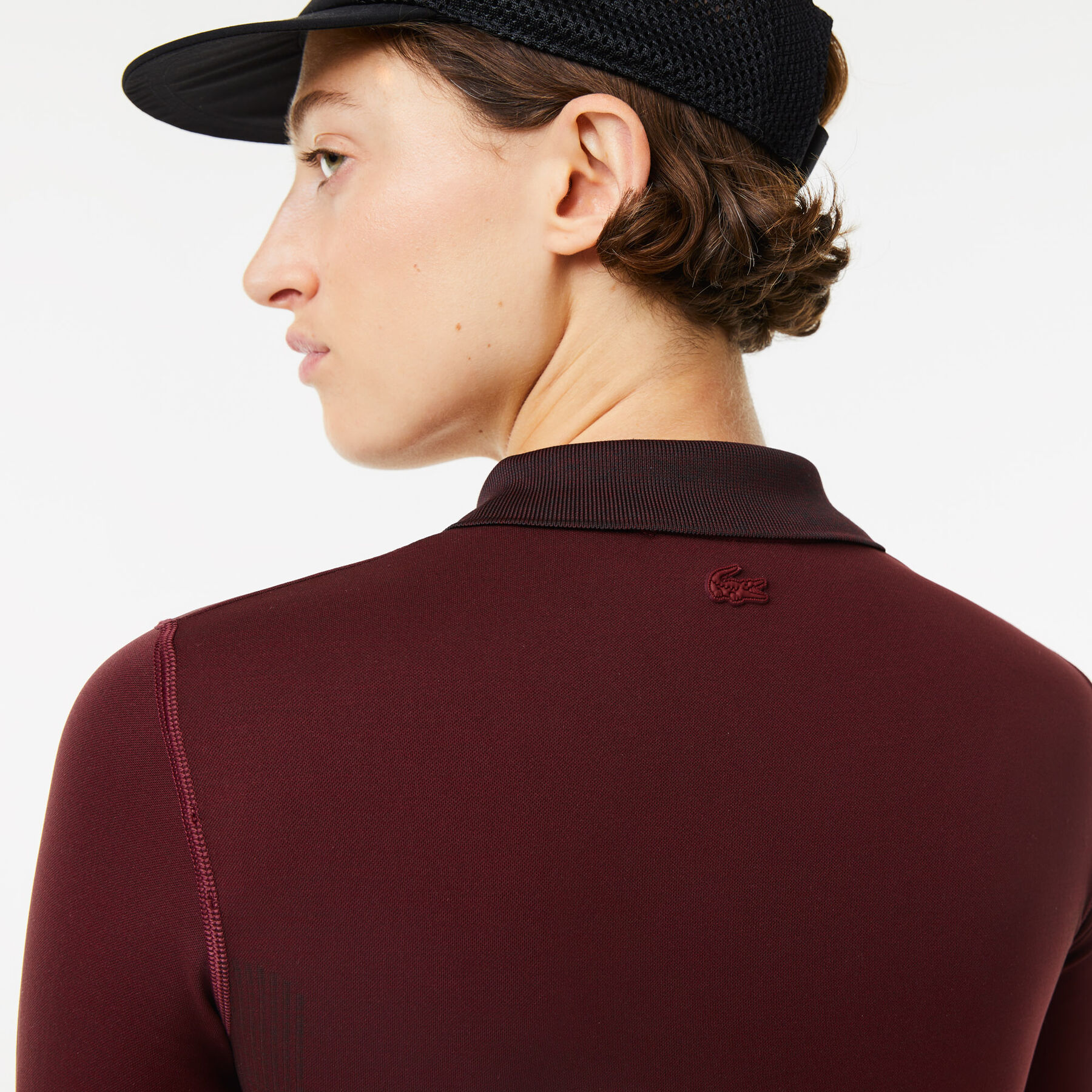 women s lacoste zip collar bodysuit
