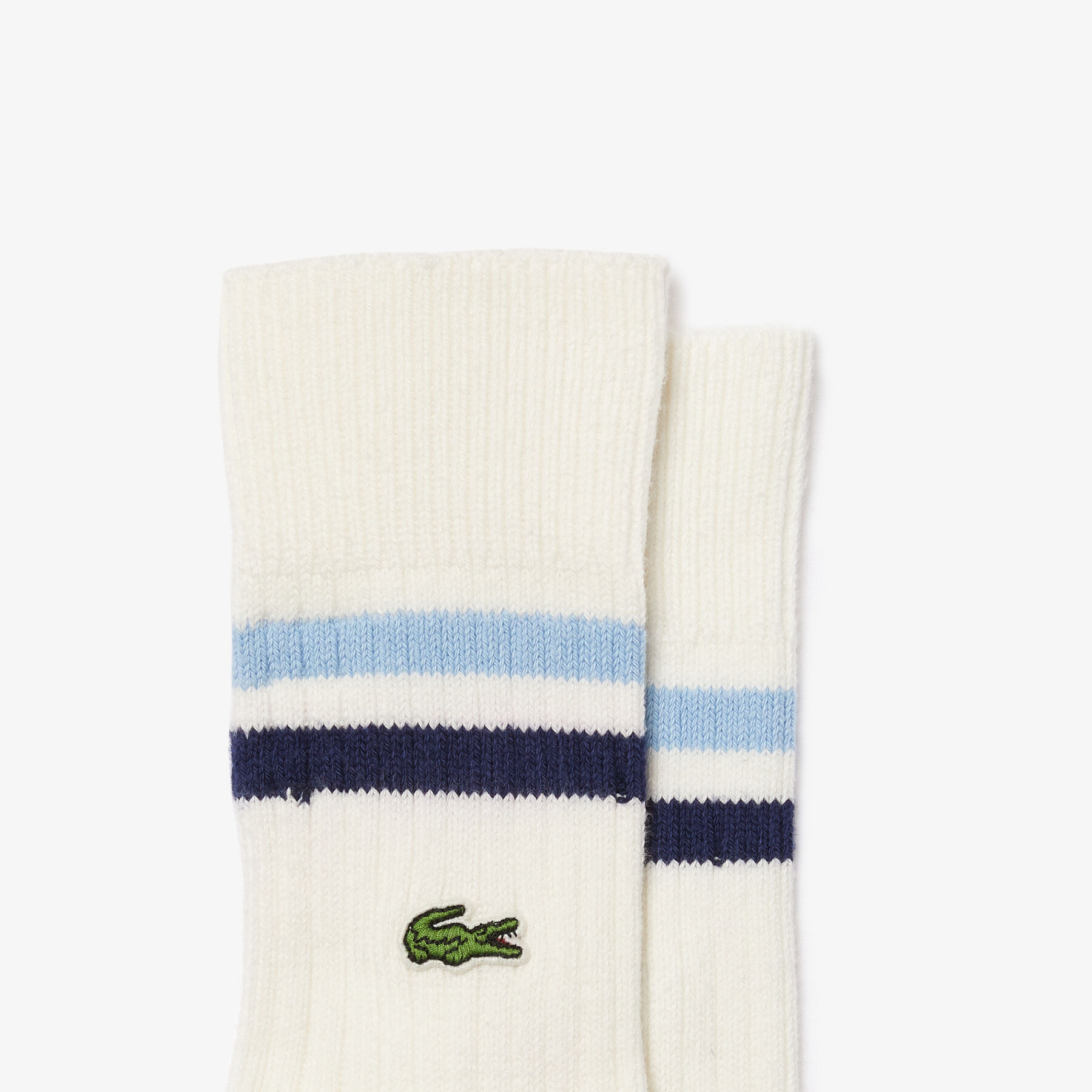 lacoste men s striped ankle stretch cotton socks