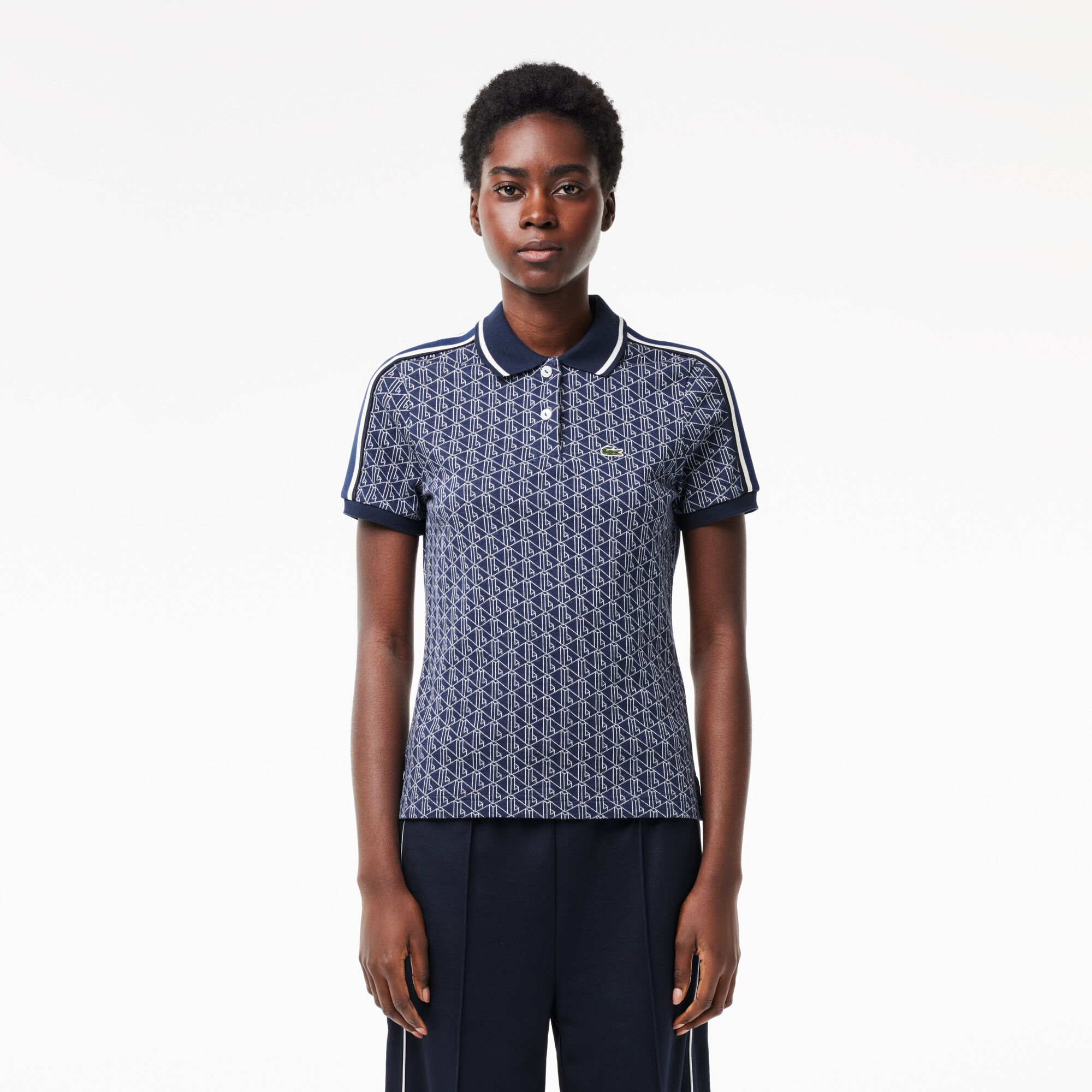 Buy Slim Fit Lacoste Monogram Jacquard Polo Shirt Lacoste EG