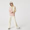 unisex lacoste live loose fit hooded bicolour fleece sweatshirt