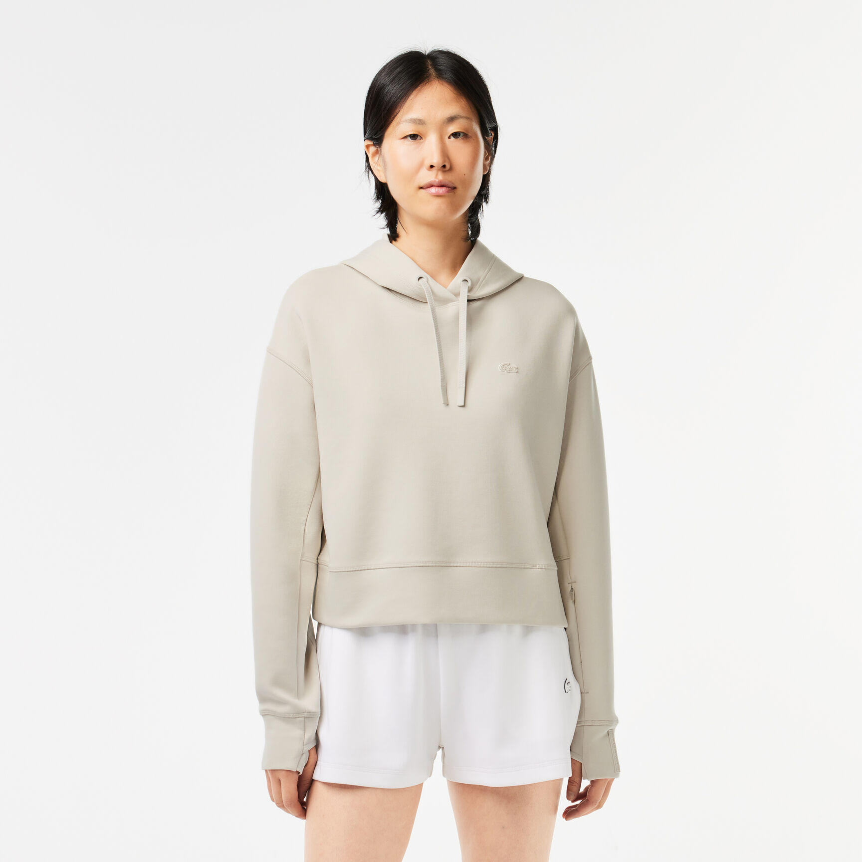 Short Cut Cotton Hoodie