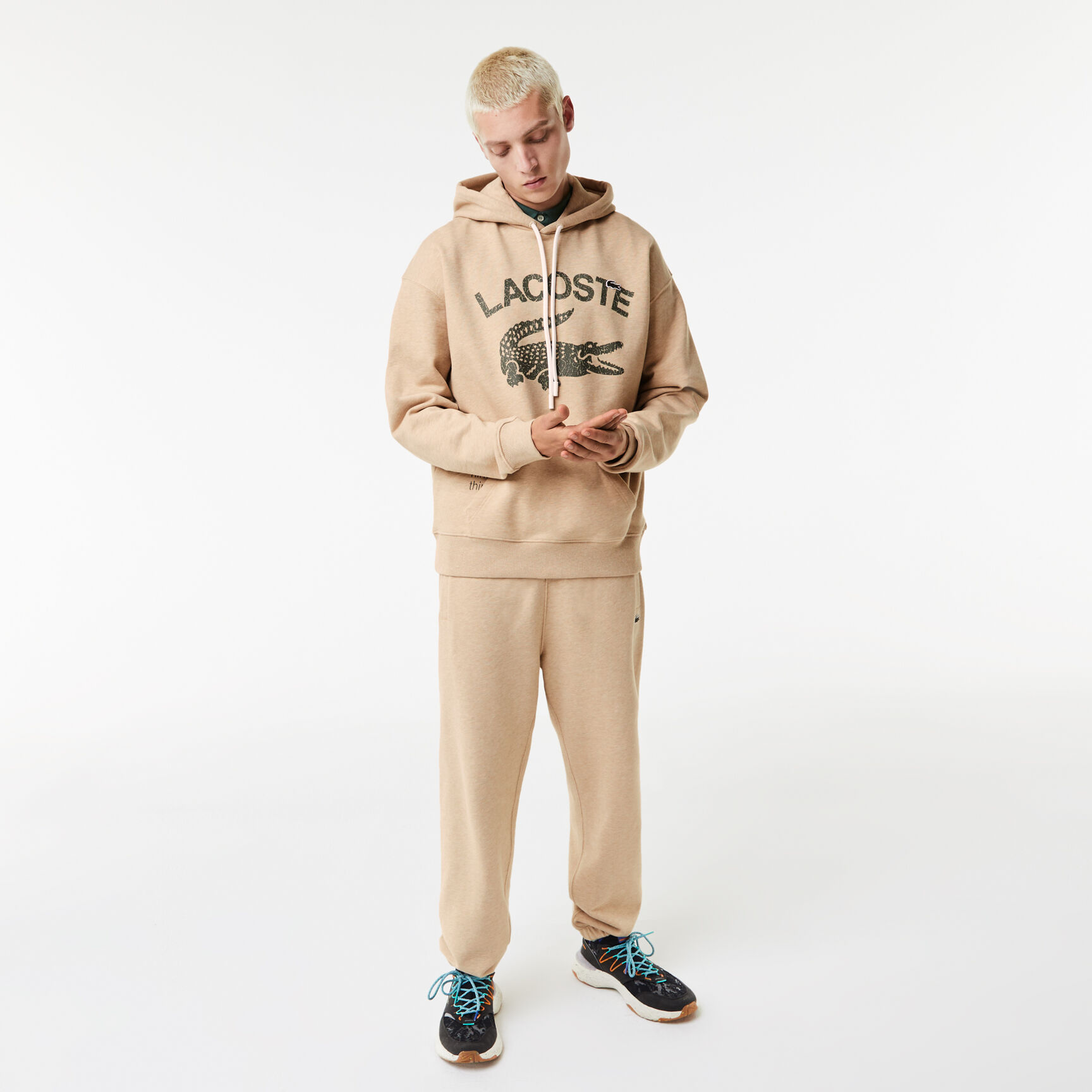 Men's Loose Fit Crocodile Hooded Sweatshirt