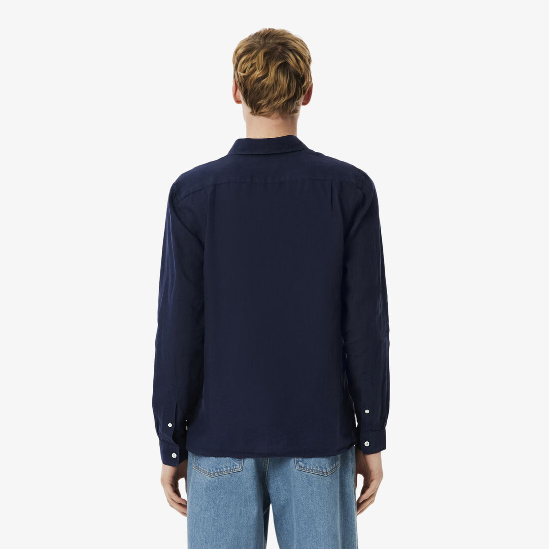 قميص كتان بقصّة عادية قميص كتان بقصّة عادية