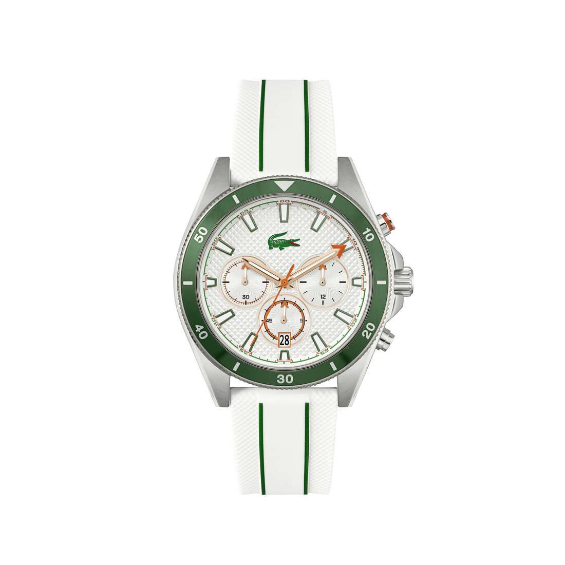 Men's White Silicone Strap Watch