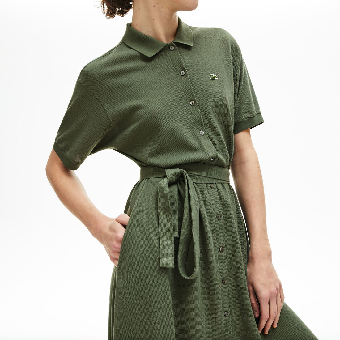Women's Cotton Piqué Belted Polo Dress Women's Cotton Piqué Belted Polo Dress