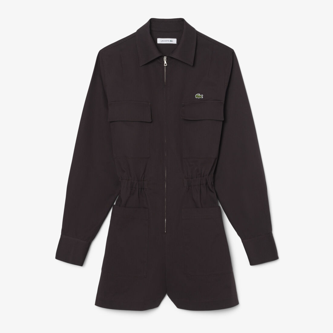 Polo Collar Stretch Gabardine Playsuit Polo Collar Stretch Gabardine Playsuit