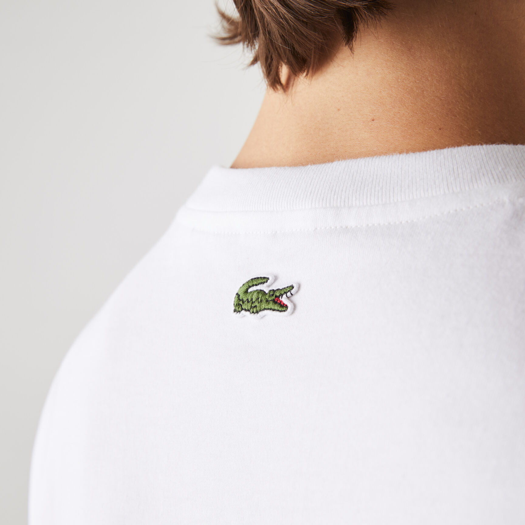 Men's Crew Neck Crocodile Embroidery Cotton T-shirt Men's Crew Neck Crocodile Embroidery Cotton T-shirt