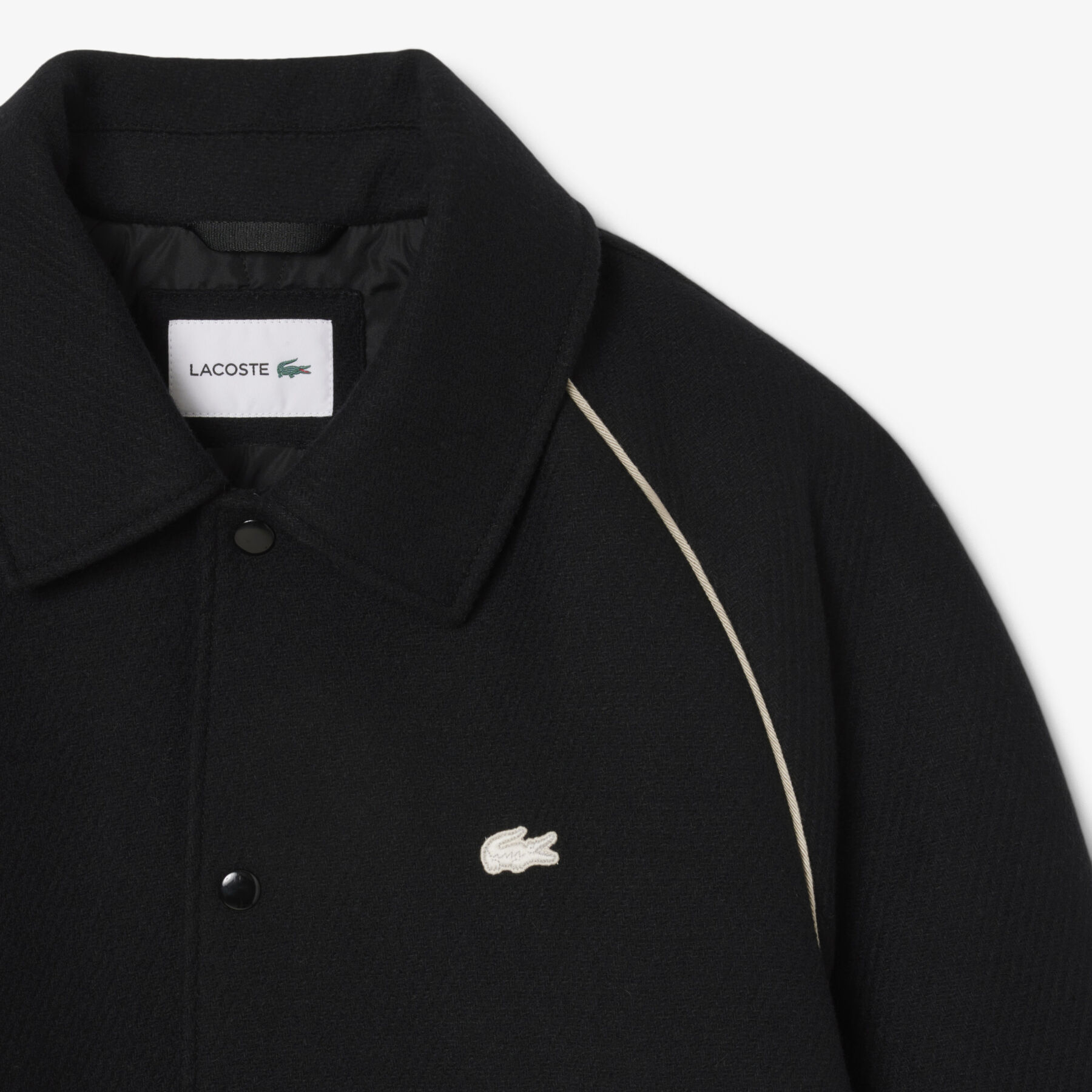 Badge Accent Wool Varsity Jacket lacoste badge accent wool varsity jacket