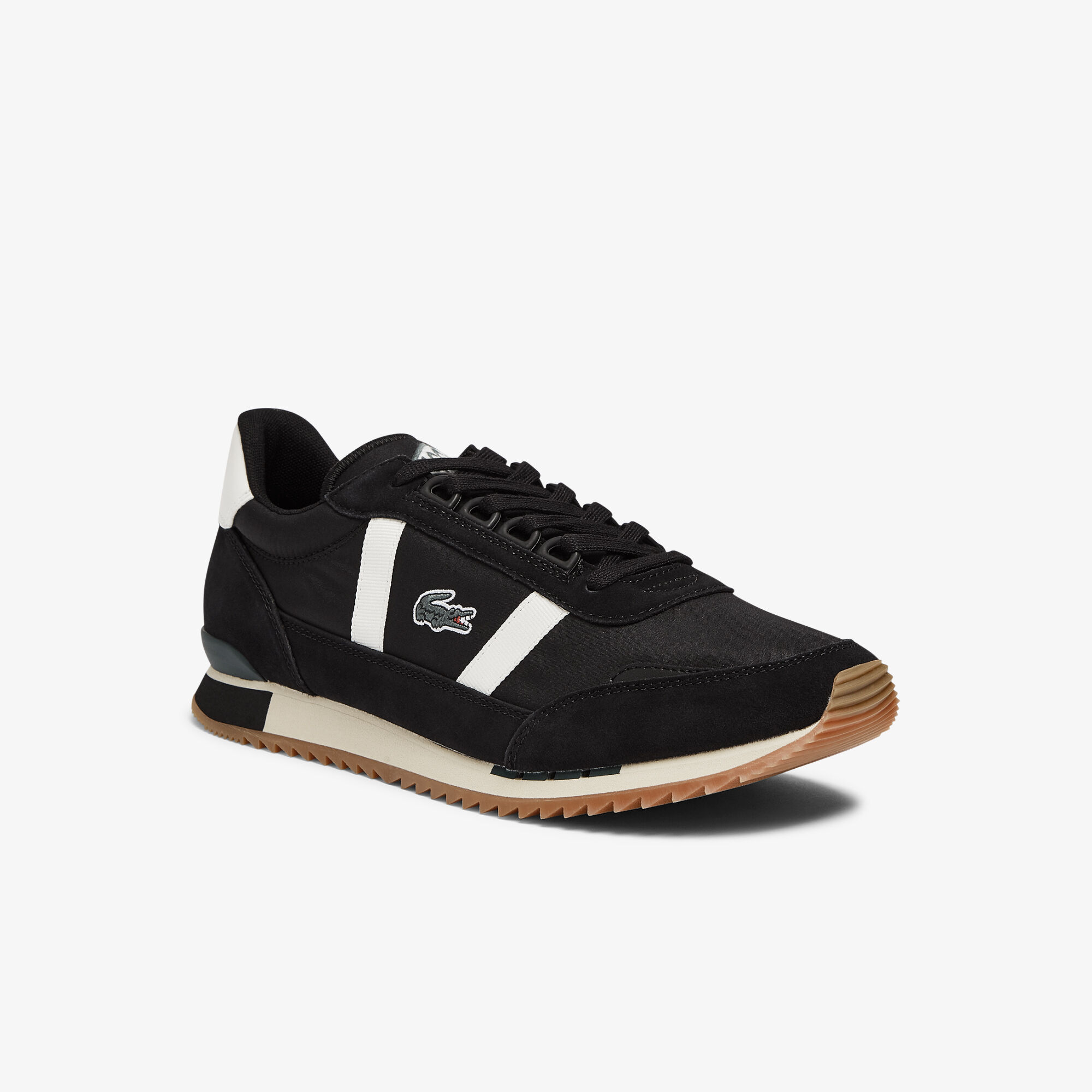 Buy Men s Partner Retro Textile and Suede Trainers Lacoste EG