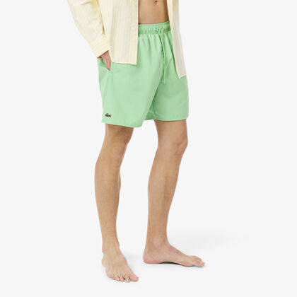 Mid Length Monochrome Swim Trunks