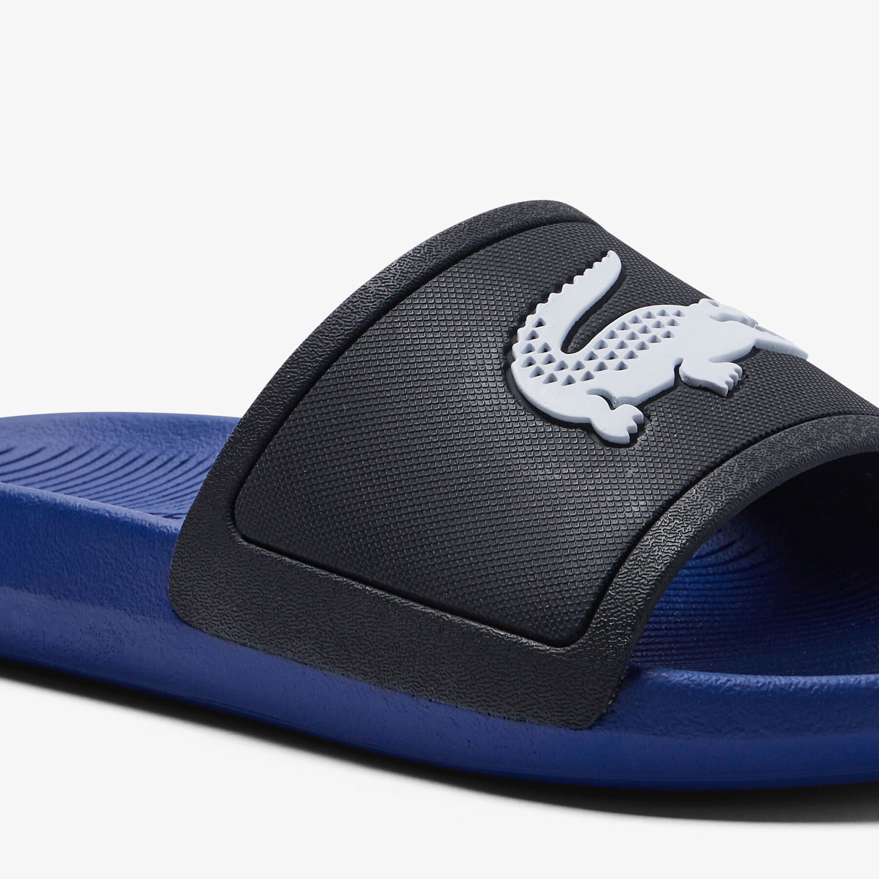 Men's Lacoste Croco Rubber Duo-Tone Slides men s lacoste croco rubber duo tone slides