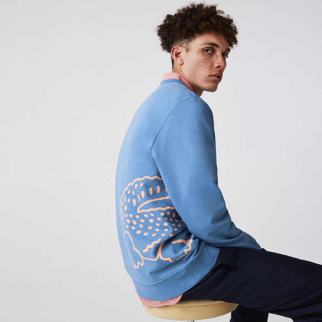 سويت شيرت للرجال من القطن الصوفي العضوي مع طباعة التمساح سويت شيرت للرجال من القطن الصوفي العضوي مع طباعة التمساح