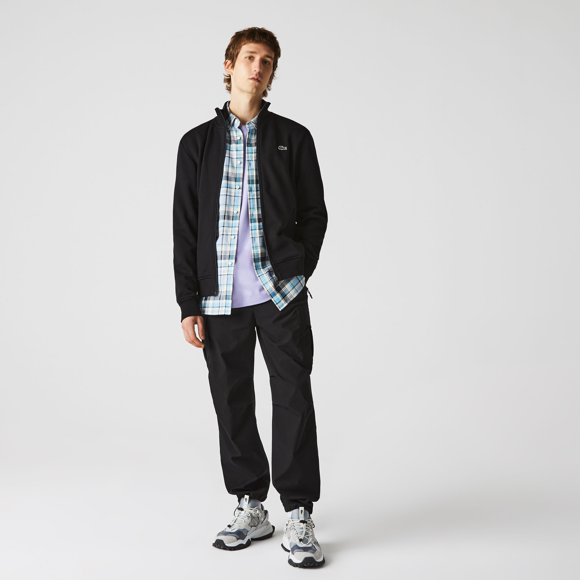 Men's Lacoste SPORT Cotton Blend Fleece Zip Sweatshirt Men's Lacoste SPORT Cotton Blend Fleece Zip Sweatshirt
