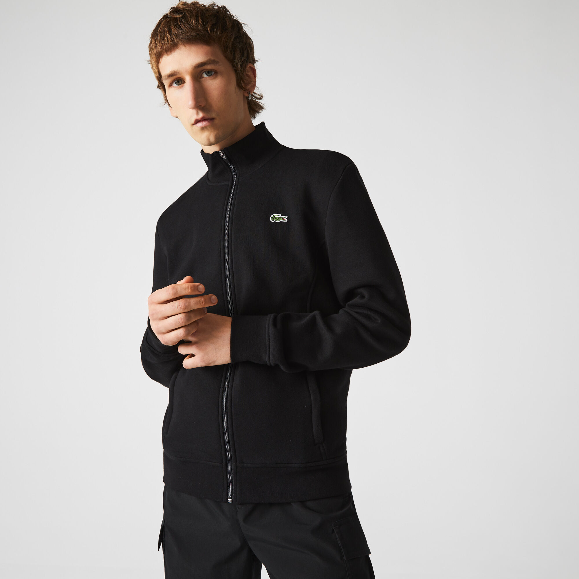 Men's Lacoste SPORT Cotton Blend Fleece Zip Sweatshirt Men's Lacoste SPORT Cotton Blend Fleece Zip Sweatshirt
