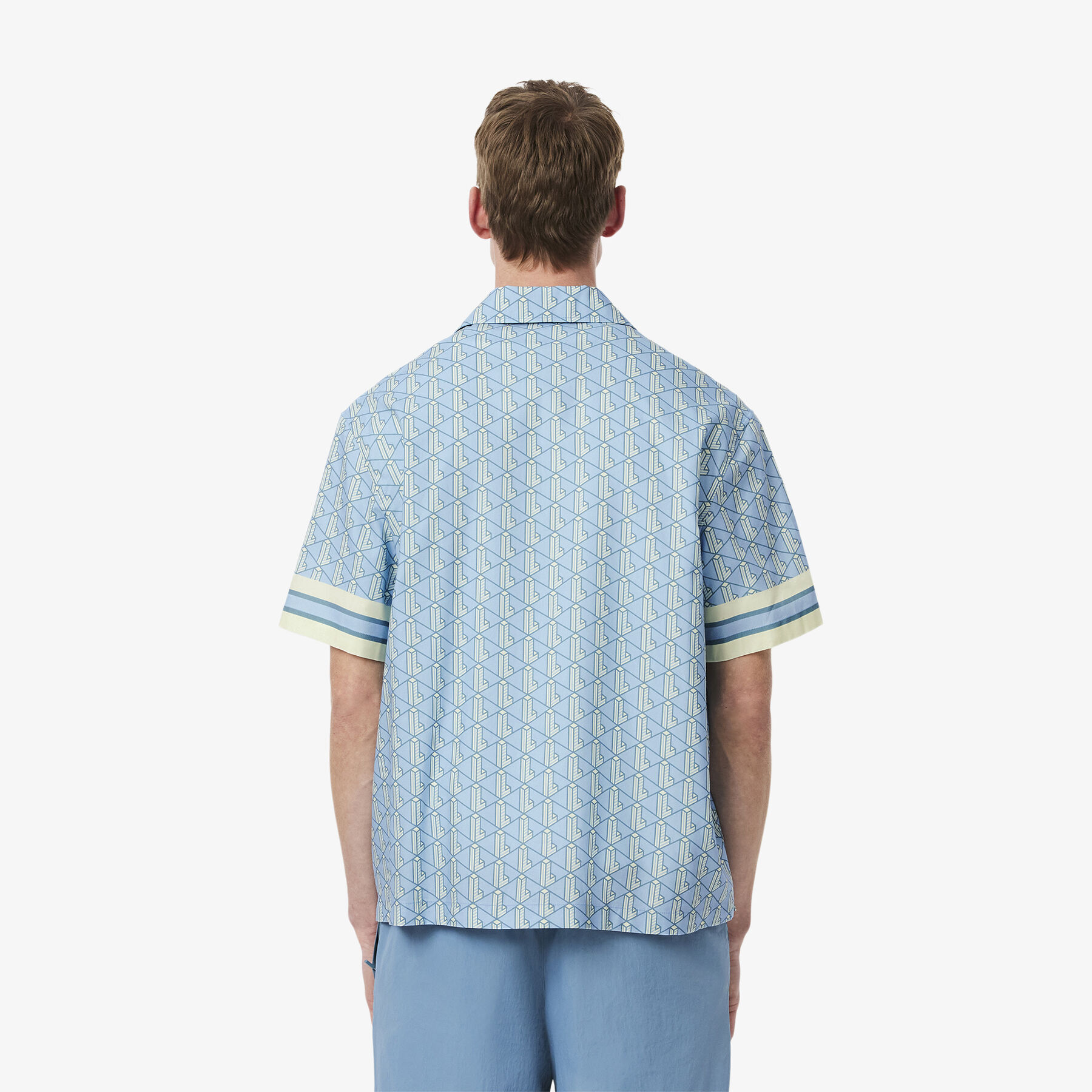 lacoste straight cut monogram shirt